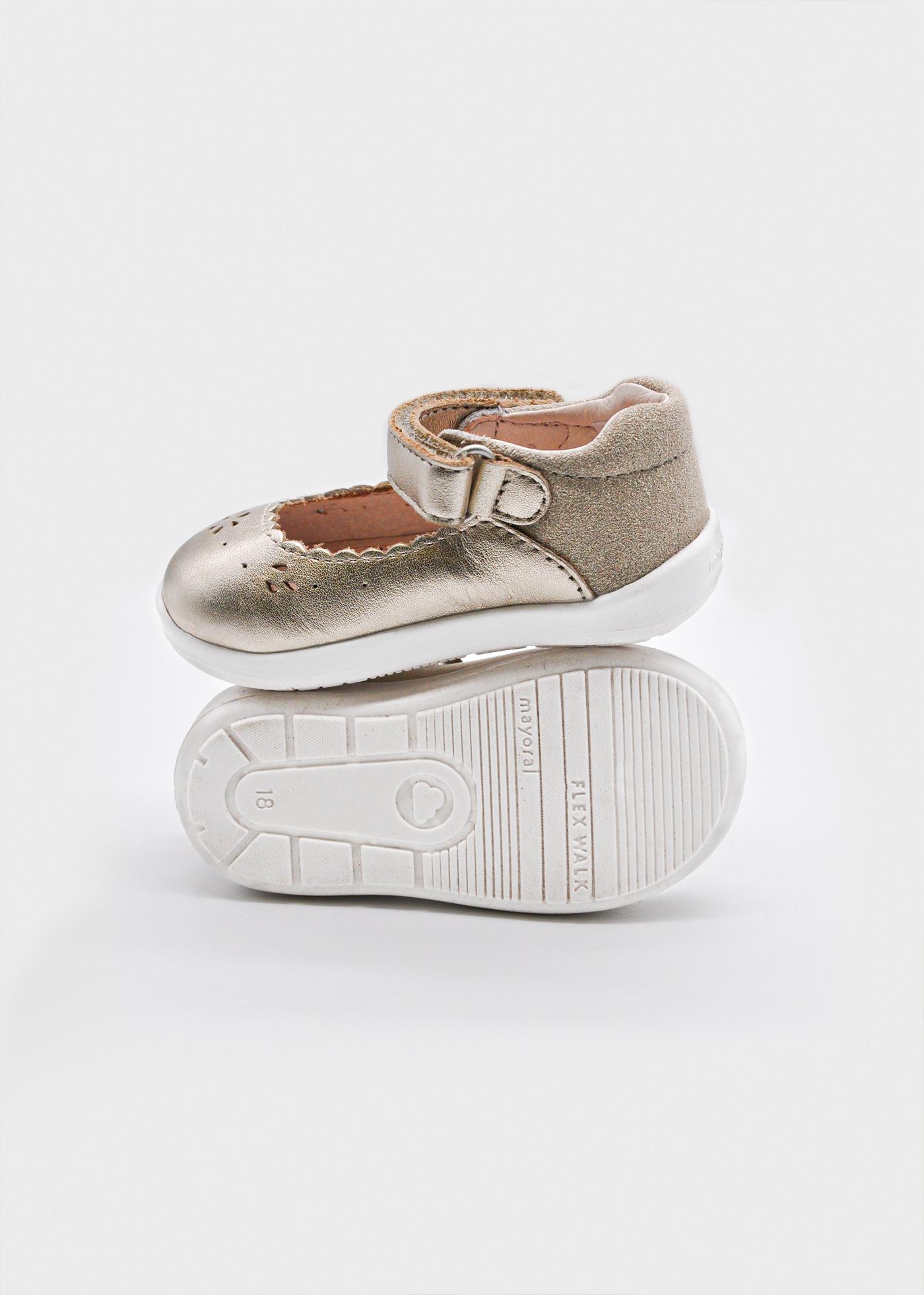 Baby openwork leather Mary Janes