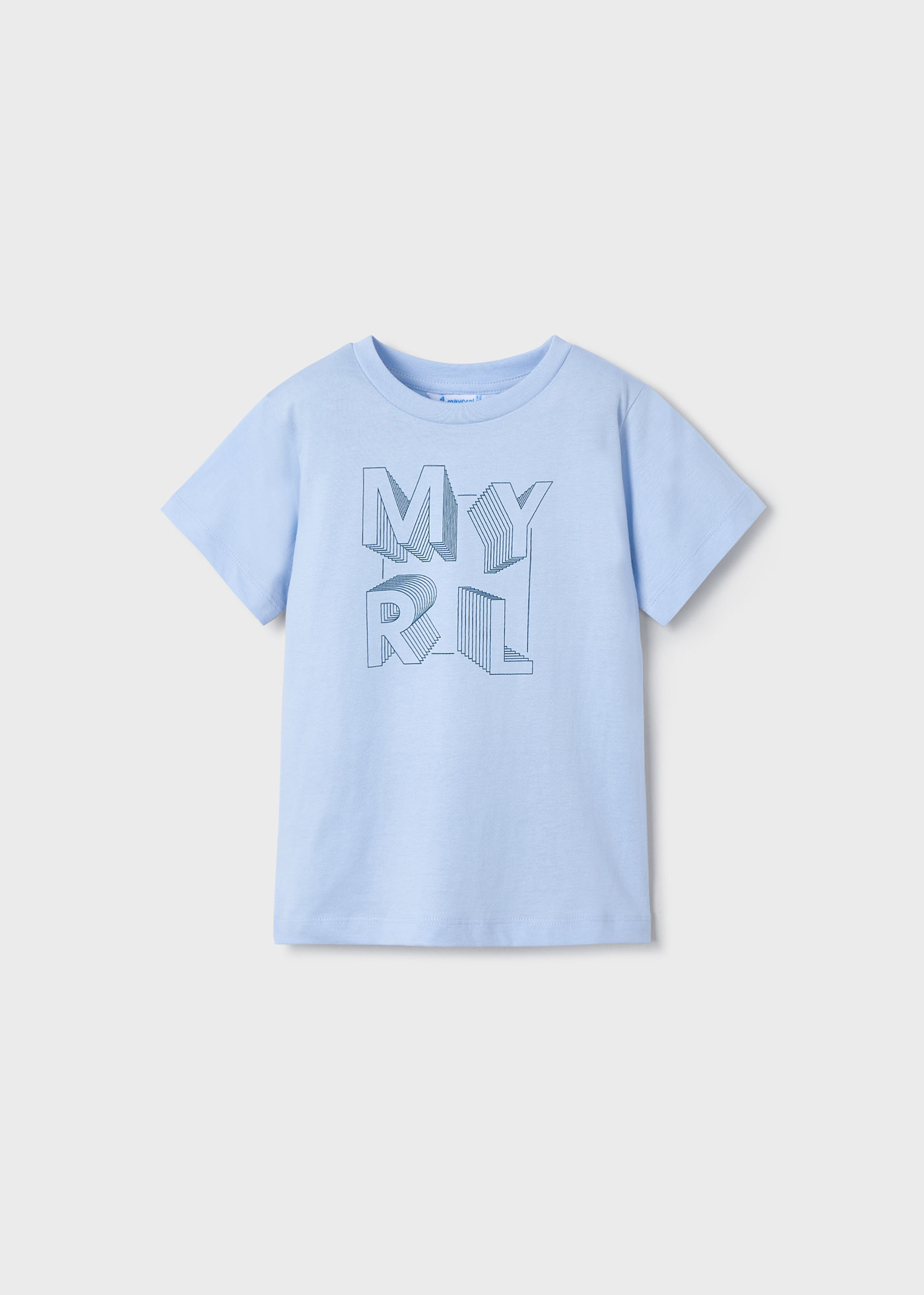 Boy basic letter print t-shirt