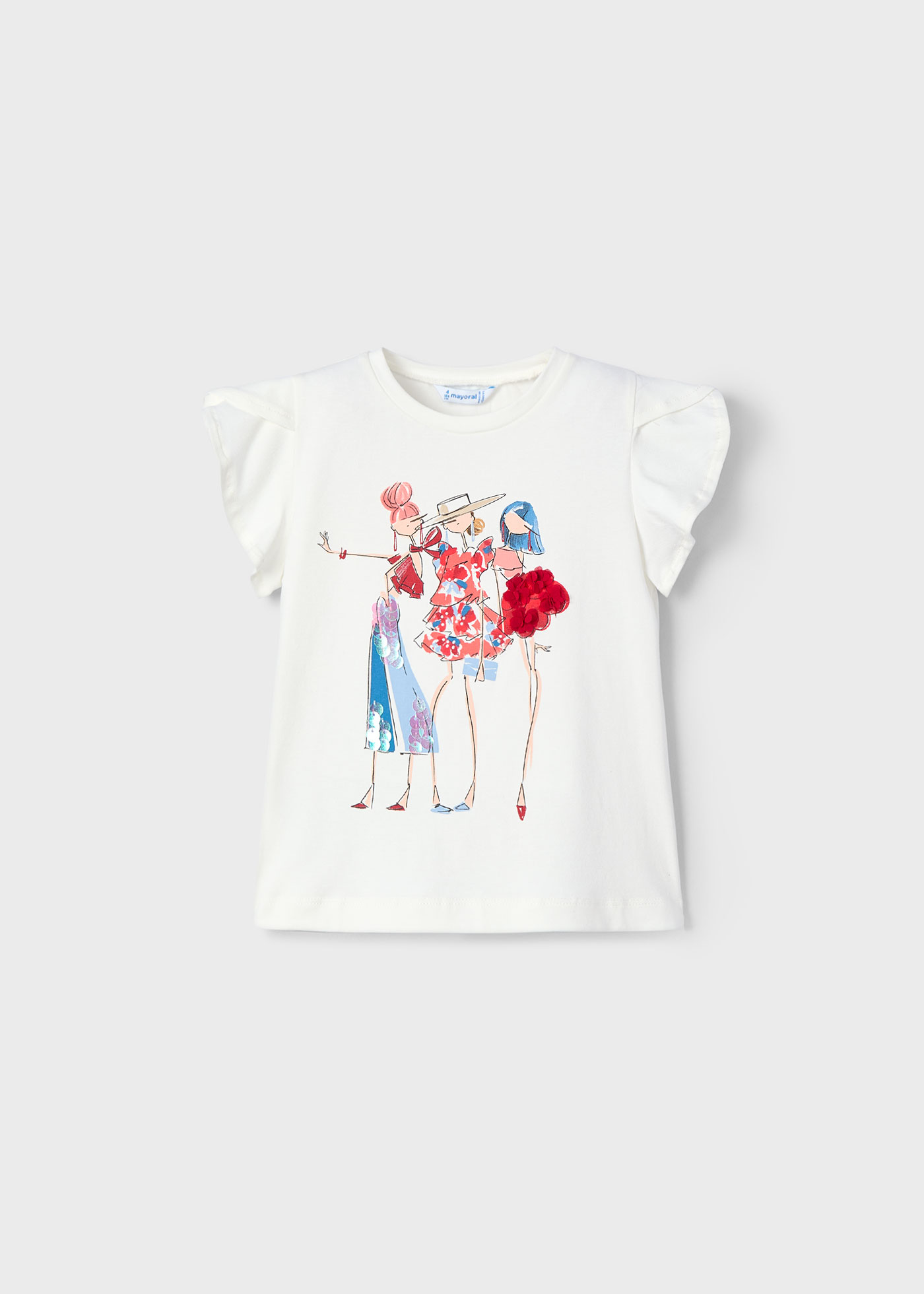 Tricou cu aplicatie fetita