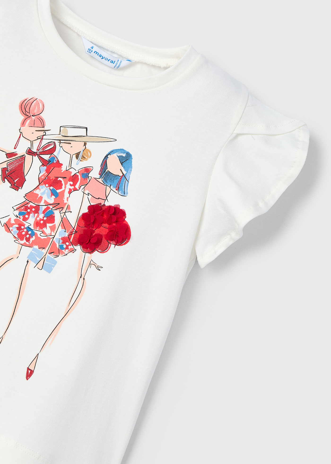 Tricou cu aplicatie fetita