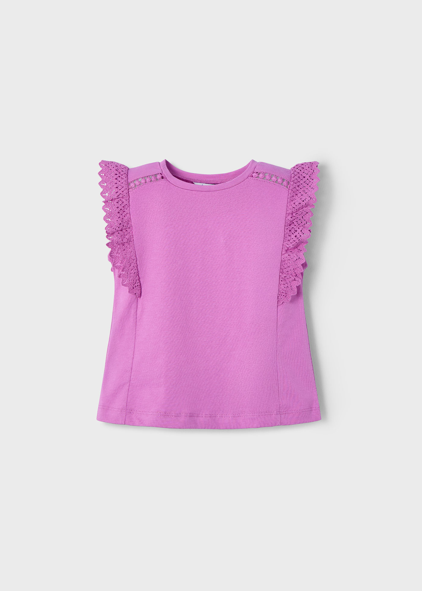 T-shirt avec détails en crochet fille