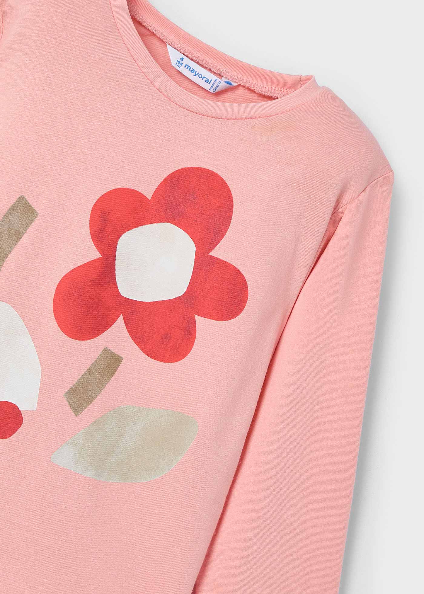 Girl Long-Sleeve Flowers T-Shirt