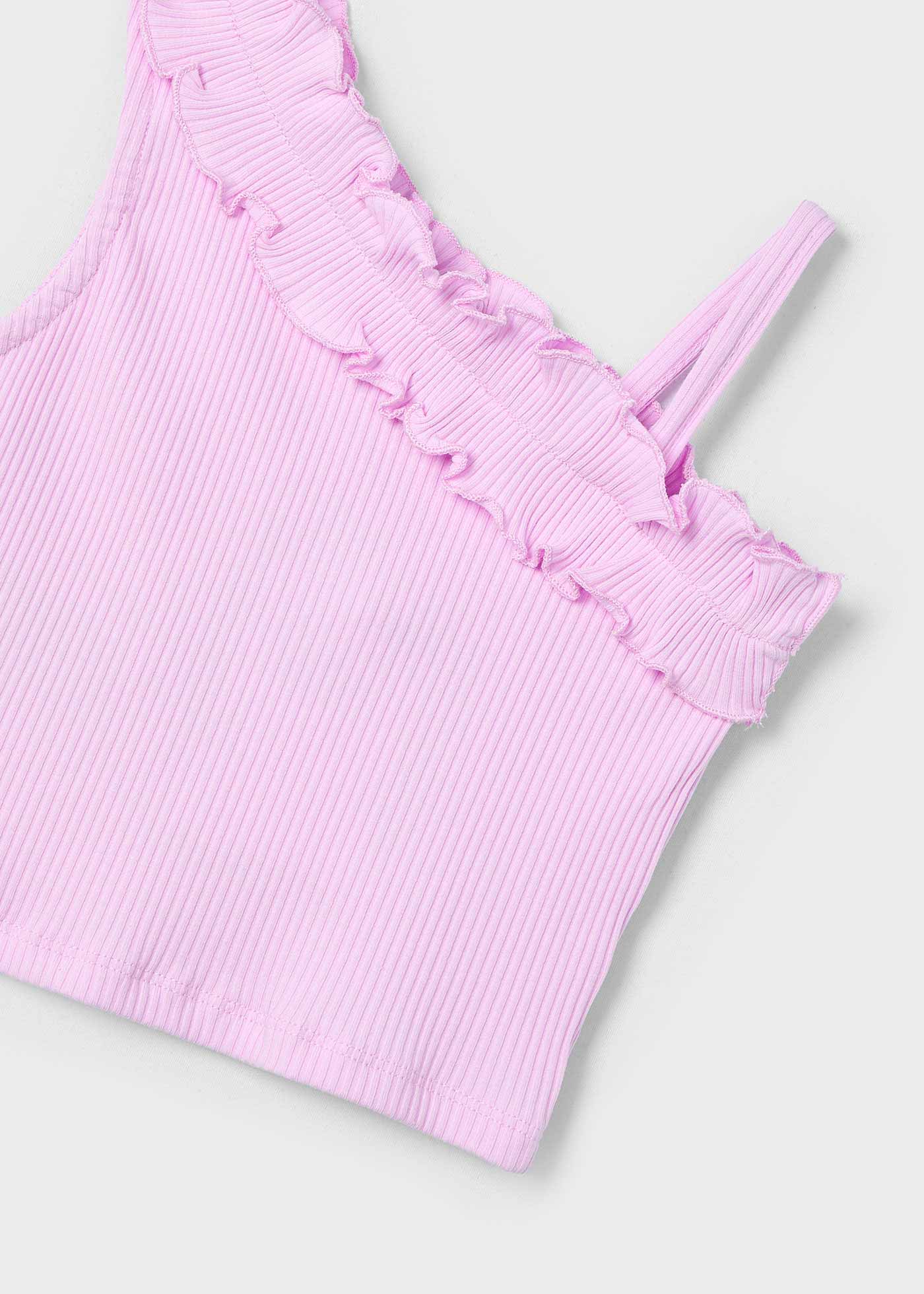 Tricou asimetric volane fetita