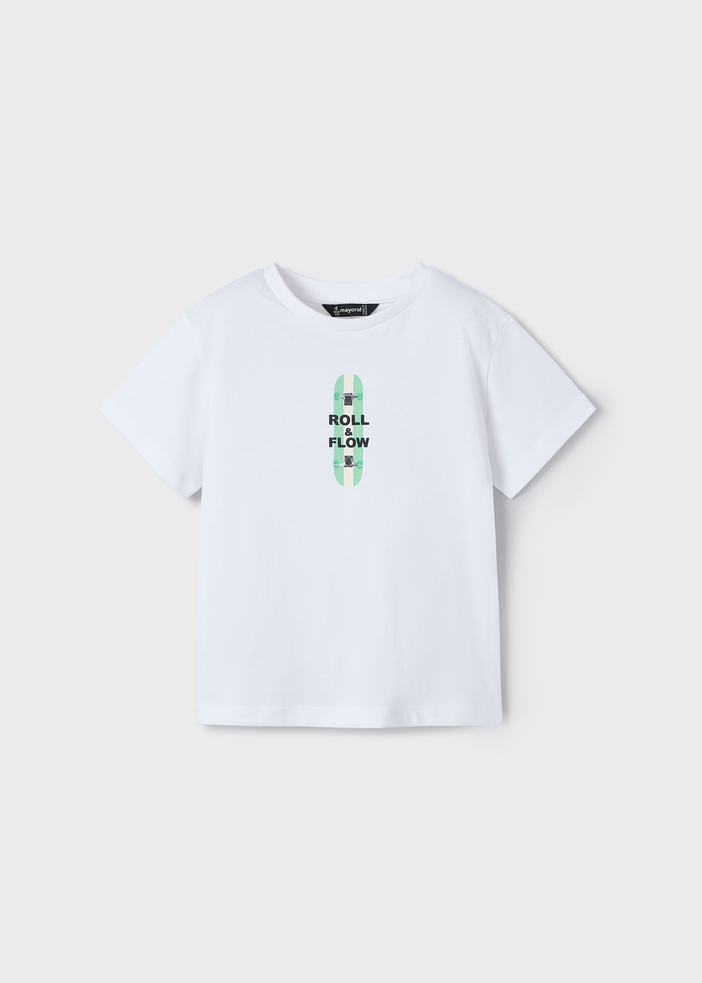 Camiseta estampado trasero monopatín niño