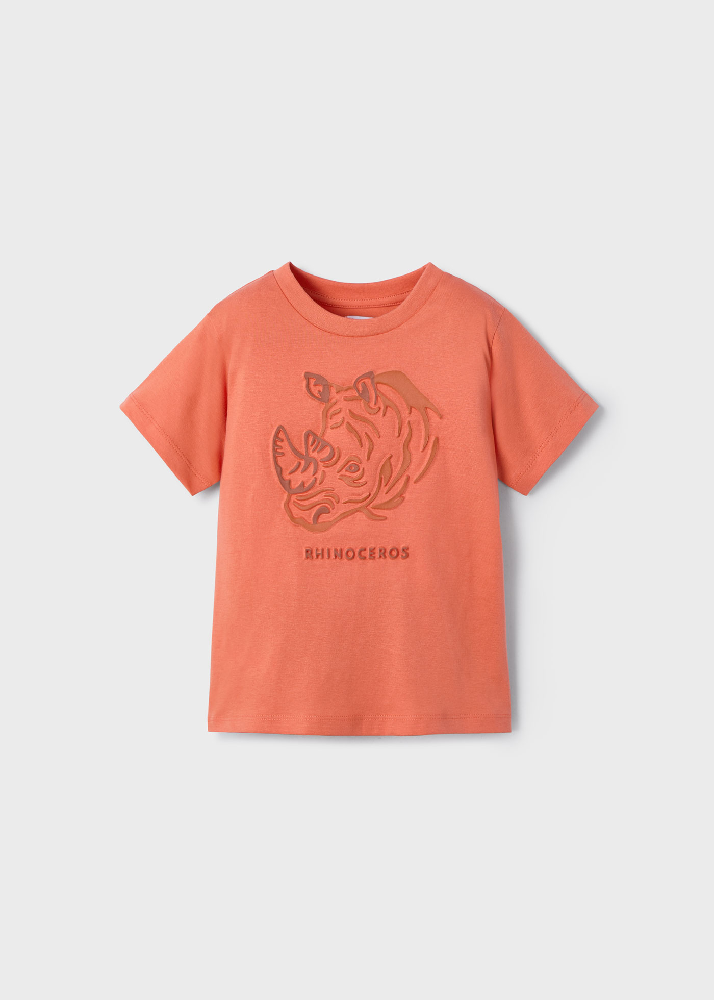 T-shirt rinoceronte relevo menino