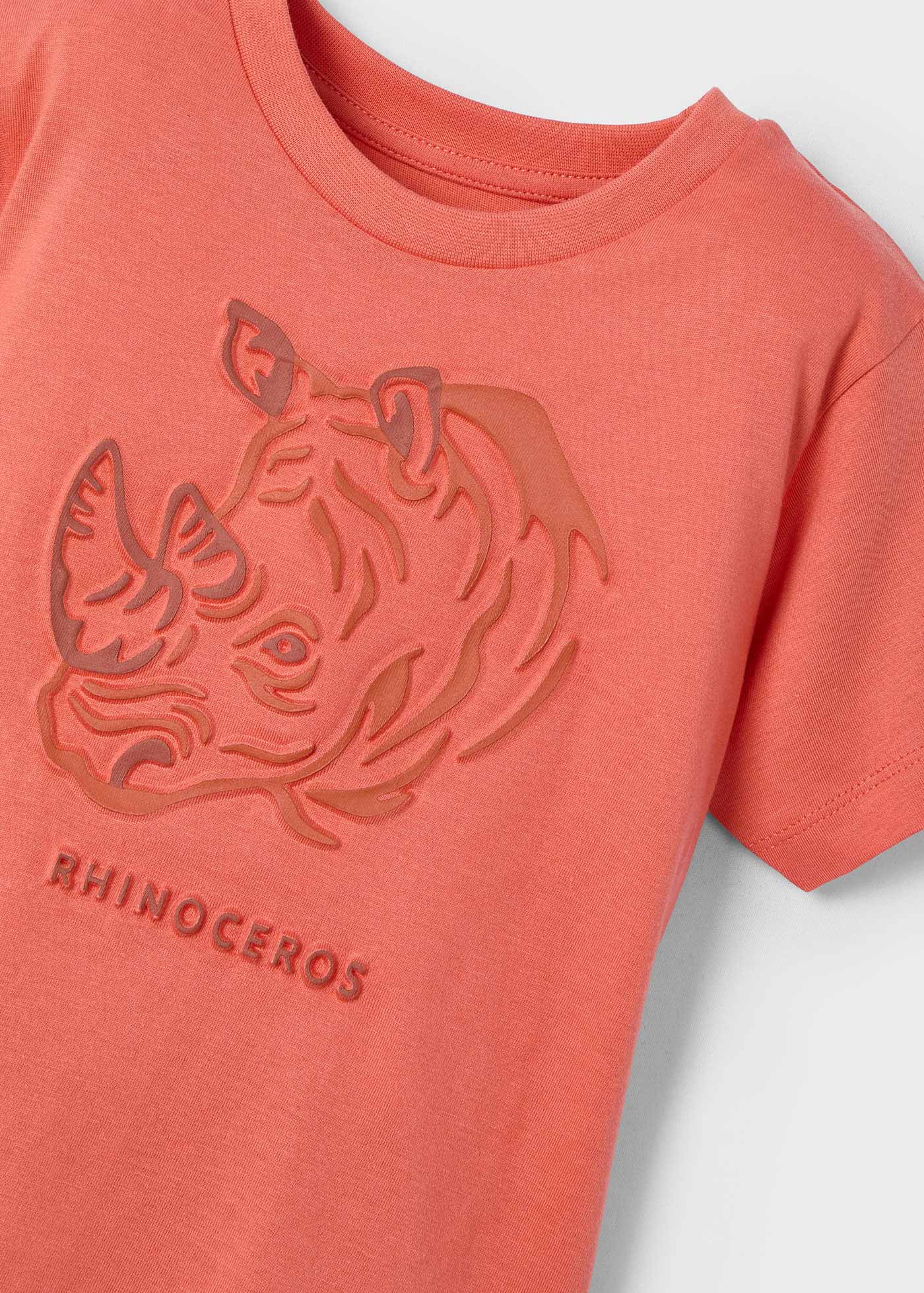 Boy T-Shirt with Embossed Rhino Design