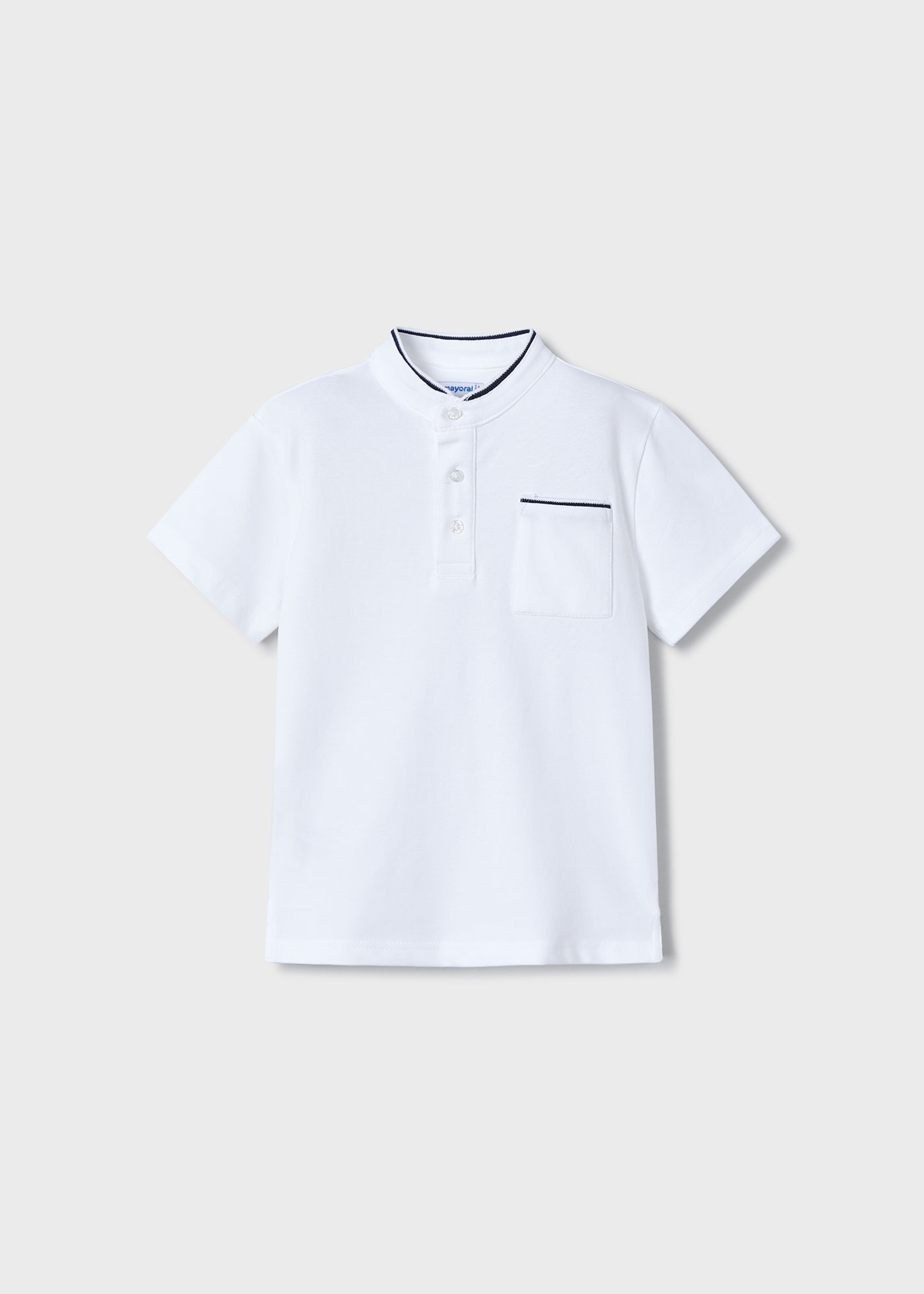 Boy Mandarin Collar Polo Shirt