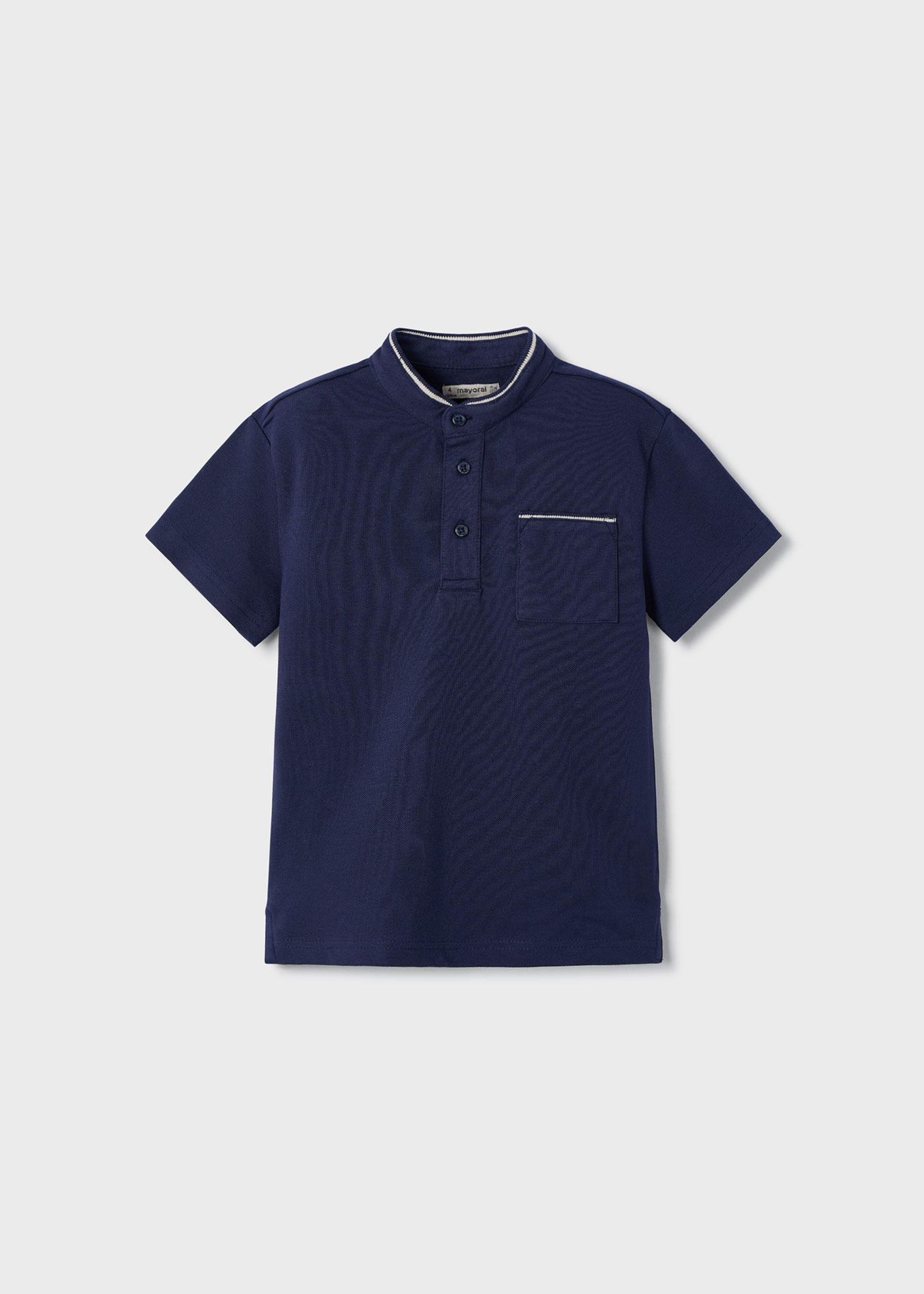 Boy Mandarin Collar Polo Shirt