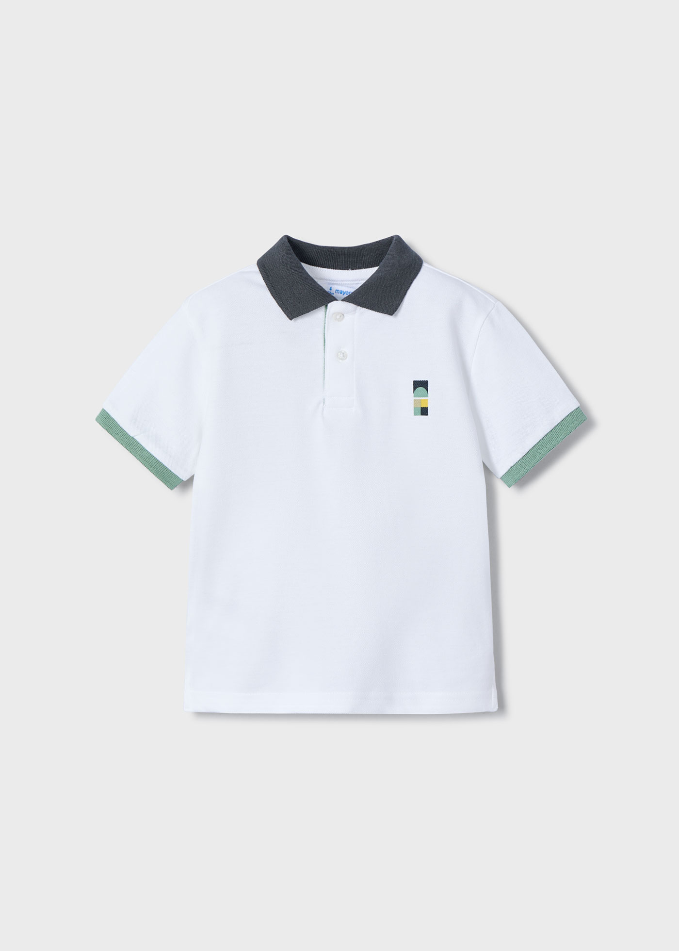 Boy back graphic print polo shirt