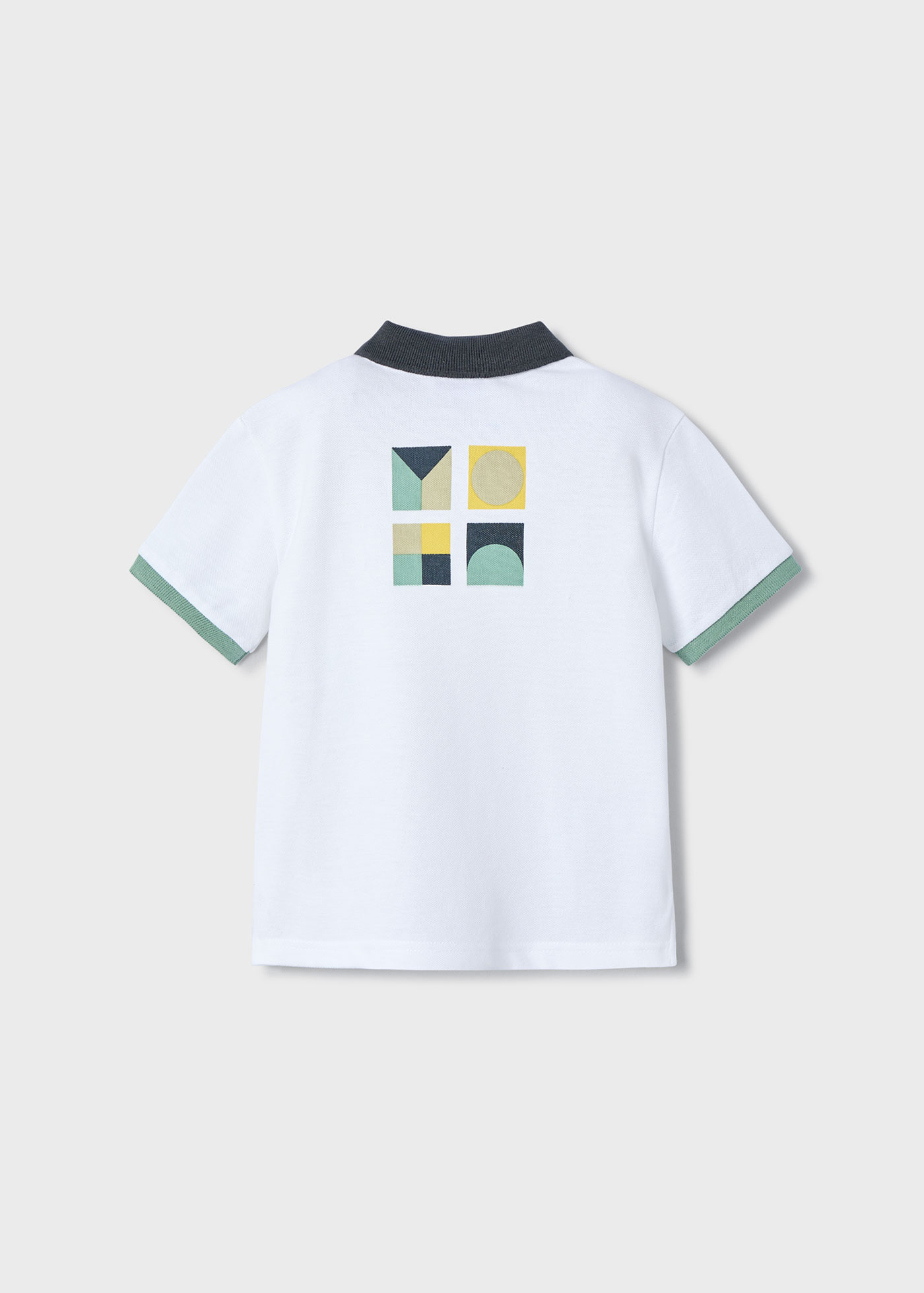 Boy back graphic print polo shirt