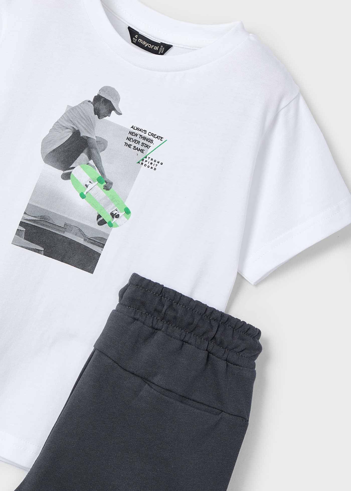 Boy Shorts and Skateboard T-Shirt Set