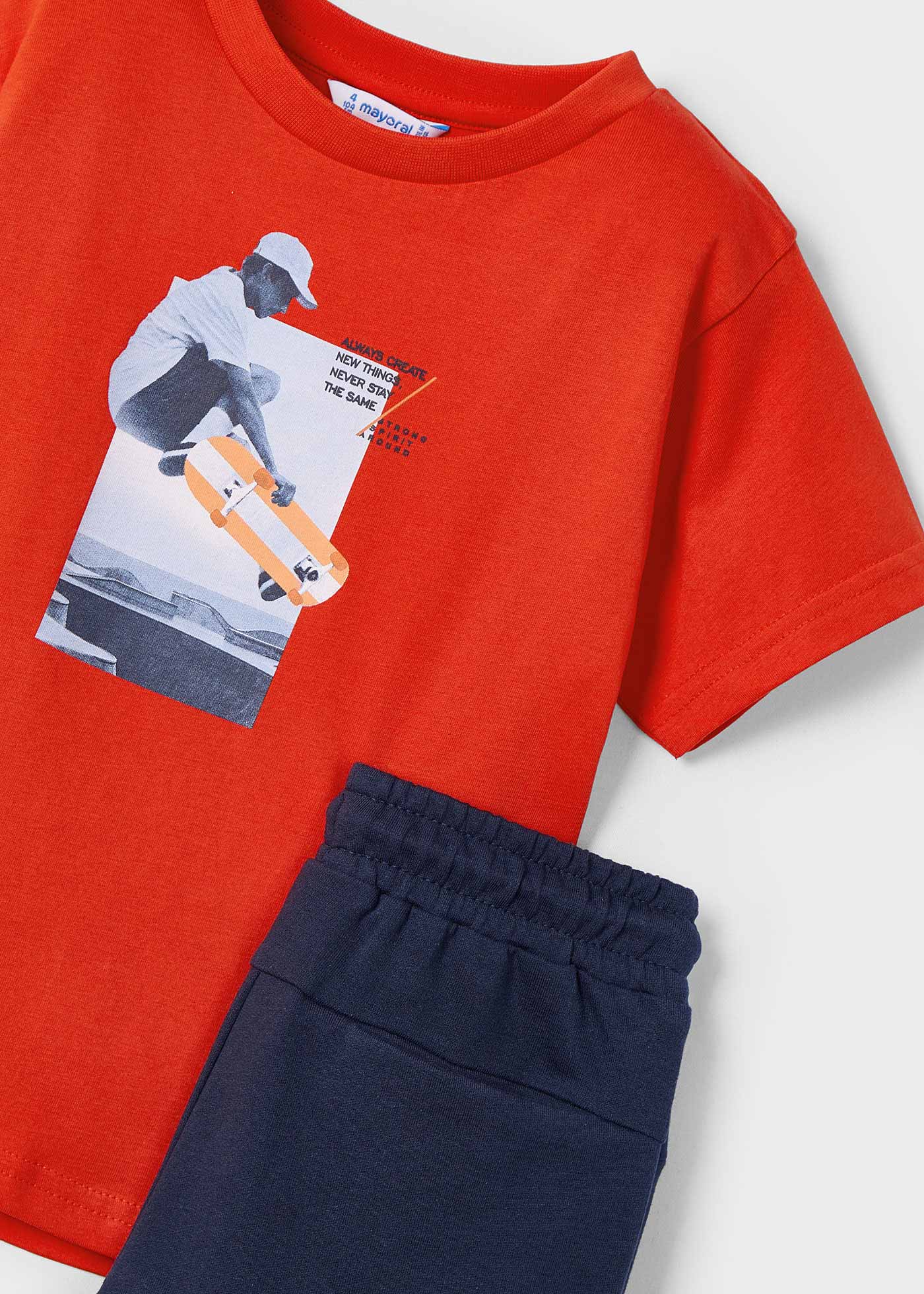 Boy Shorts and Skateboard T-Shirt Set