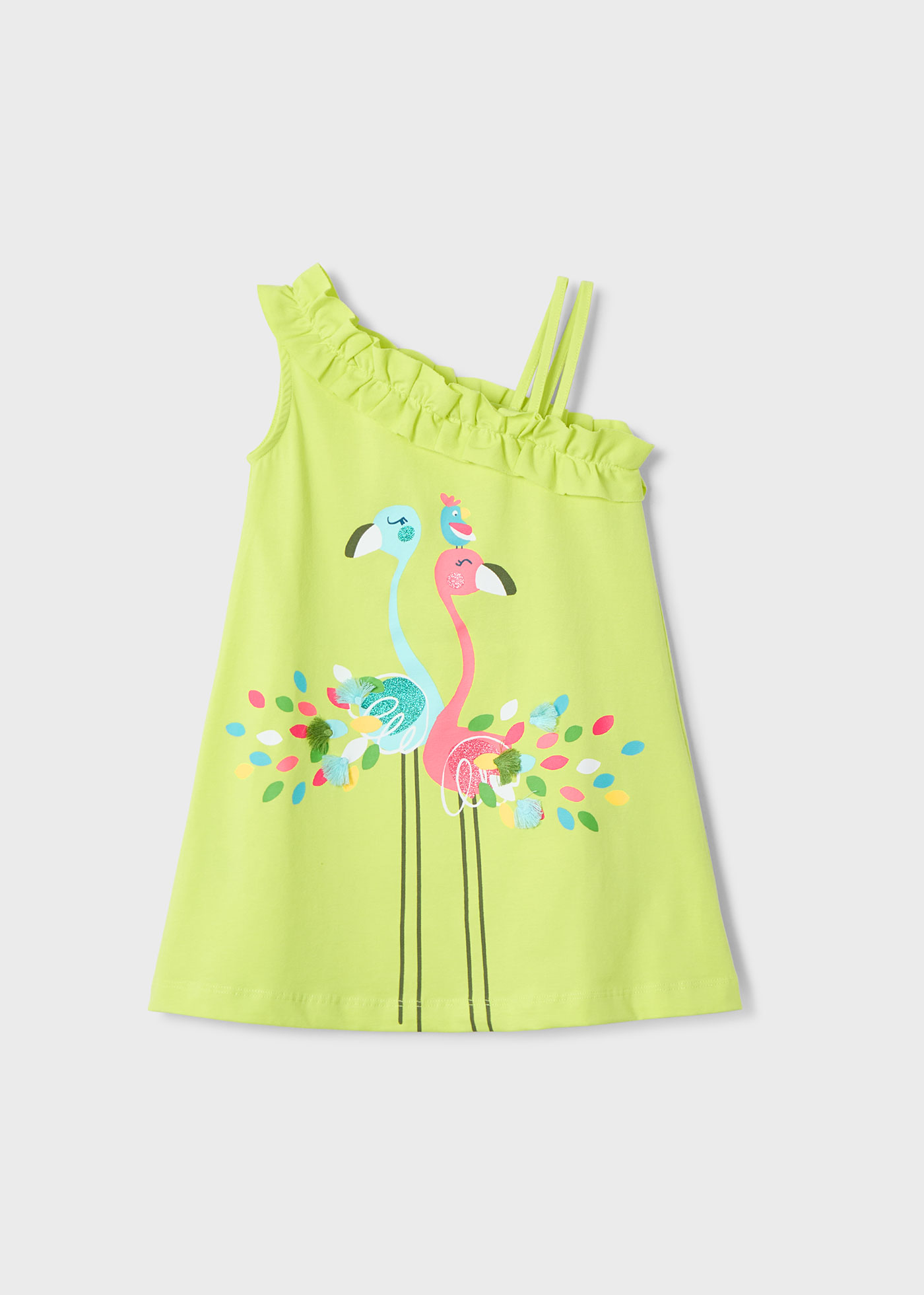 Vestido assimétrico menina