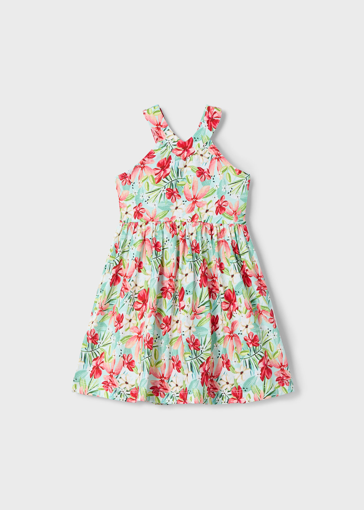 Robe imprimée avec dos croisé fille