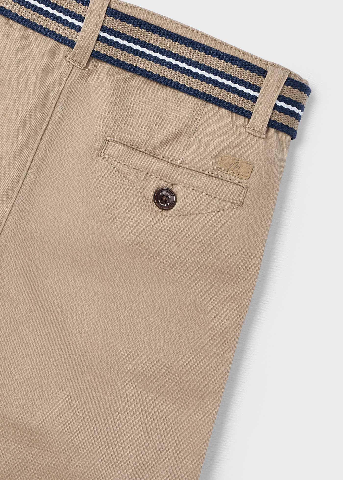 Boy pique trousers with belt