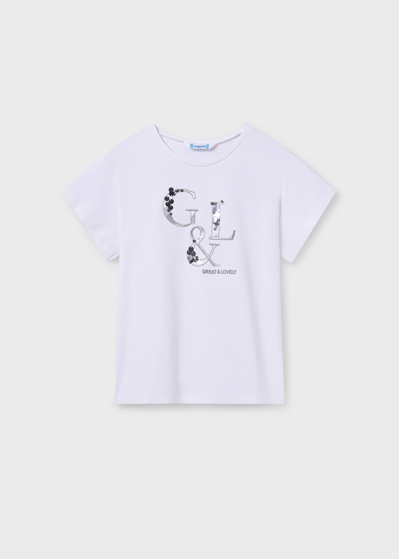 Camisola letras metalizadas rapariga