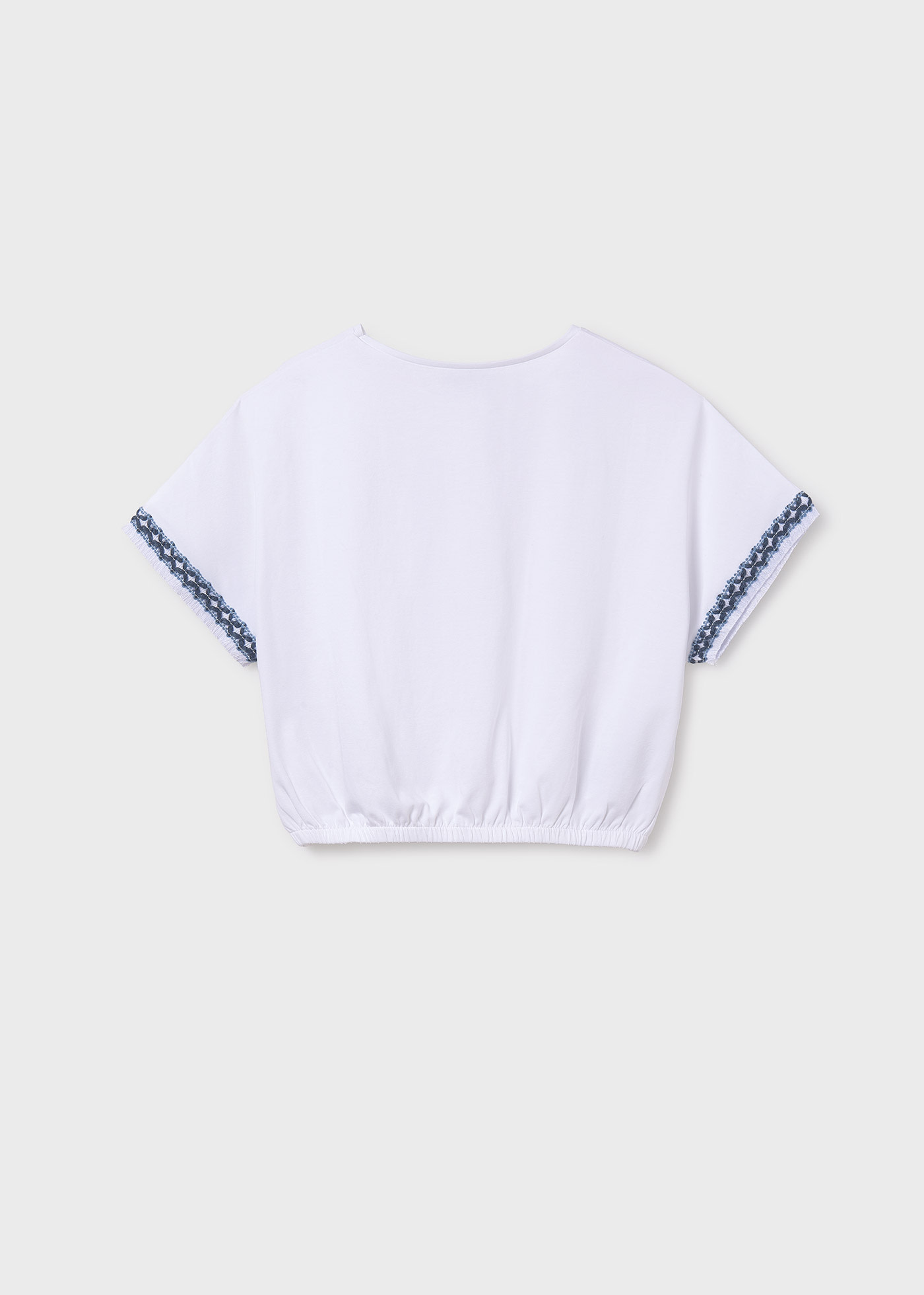 T-shirt à applique et franges fille