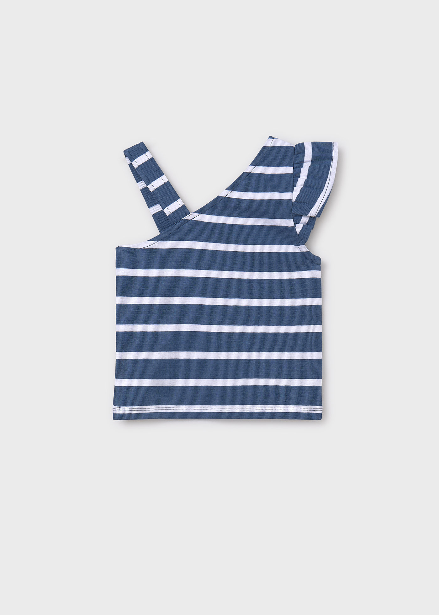 Girl asymmetric striped top