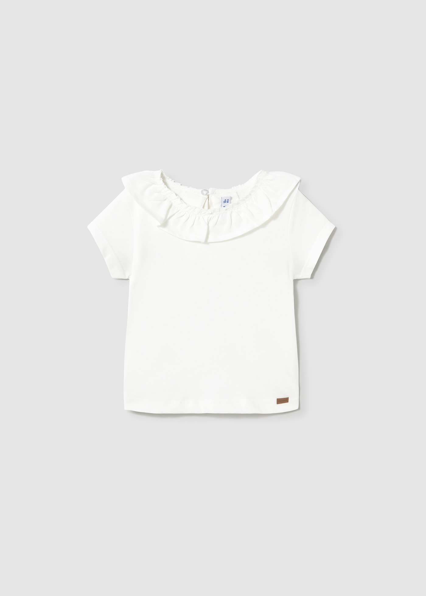 Tricou guler cu volane bebe