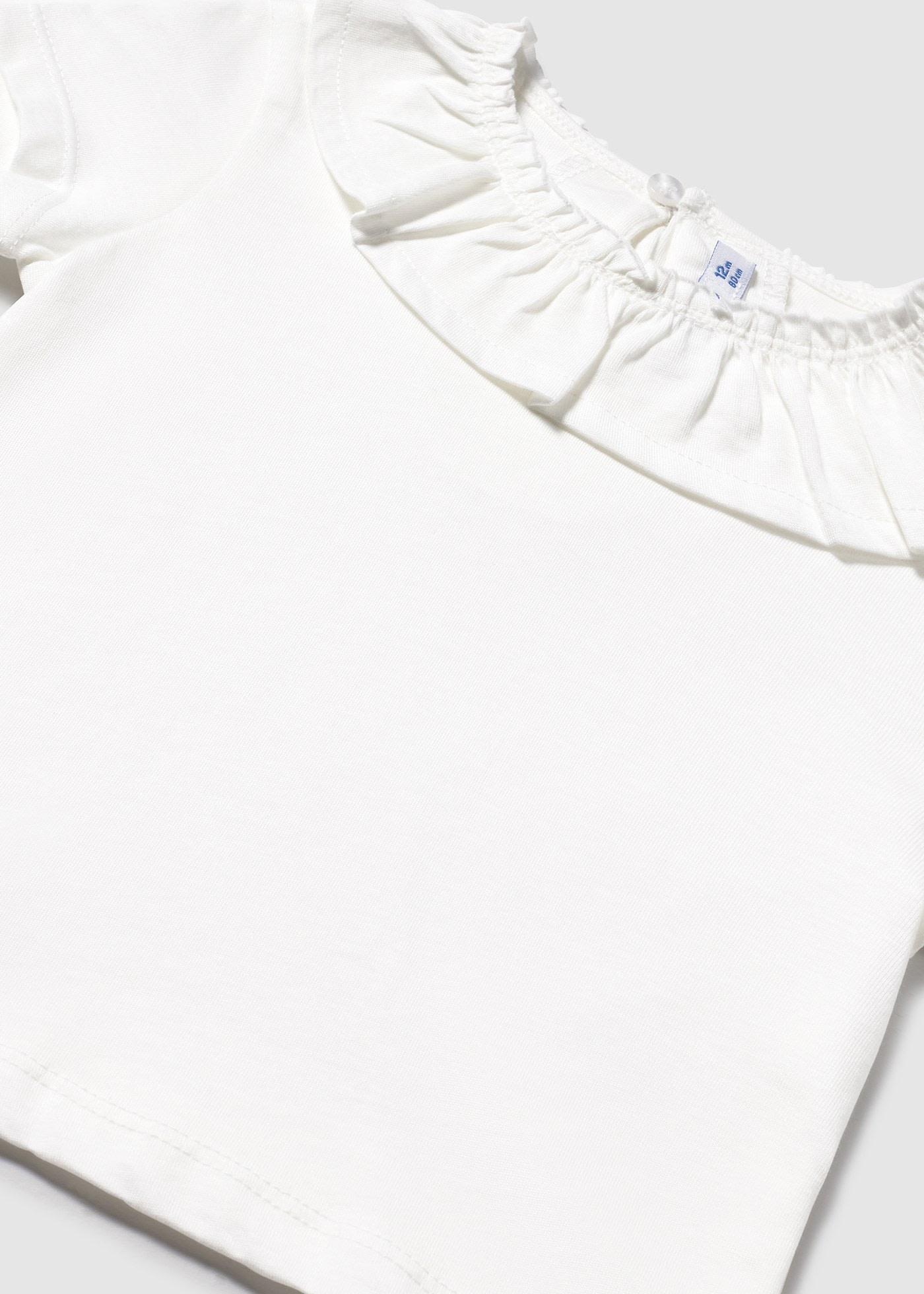 Tricou guler cu volane bebe
