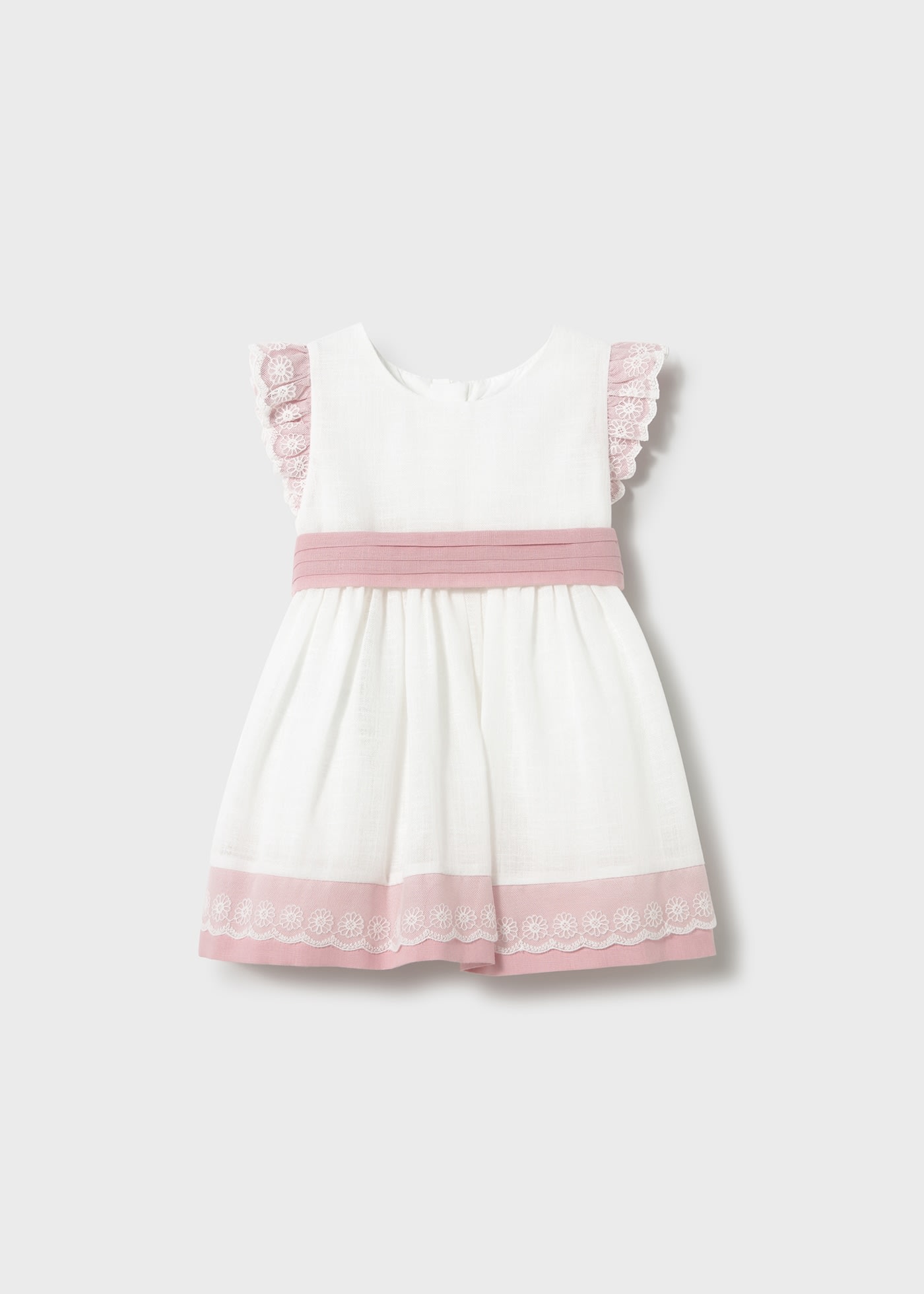 Baby combined linen dress