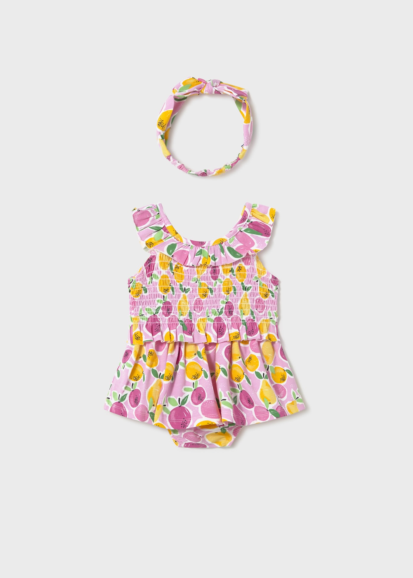 Baby 3 piece print set with headband