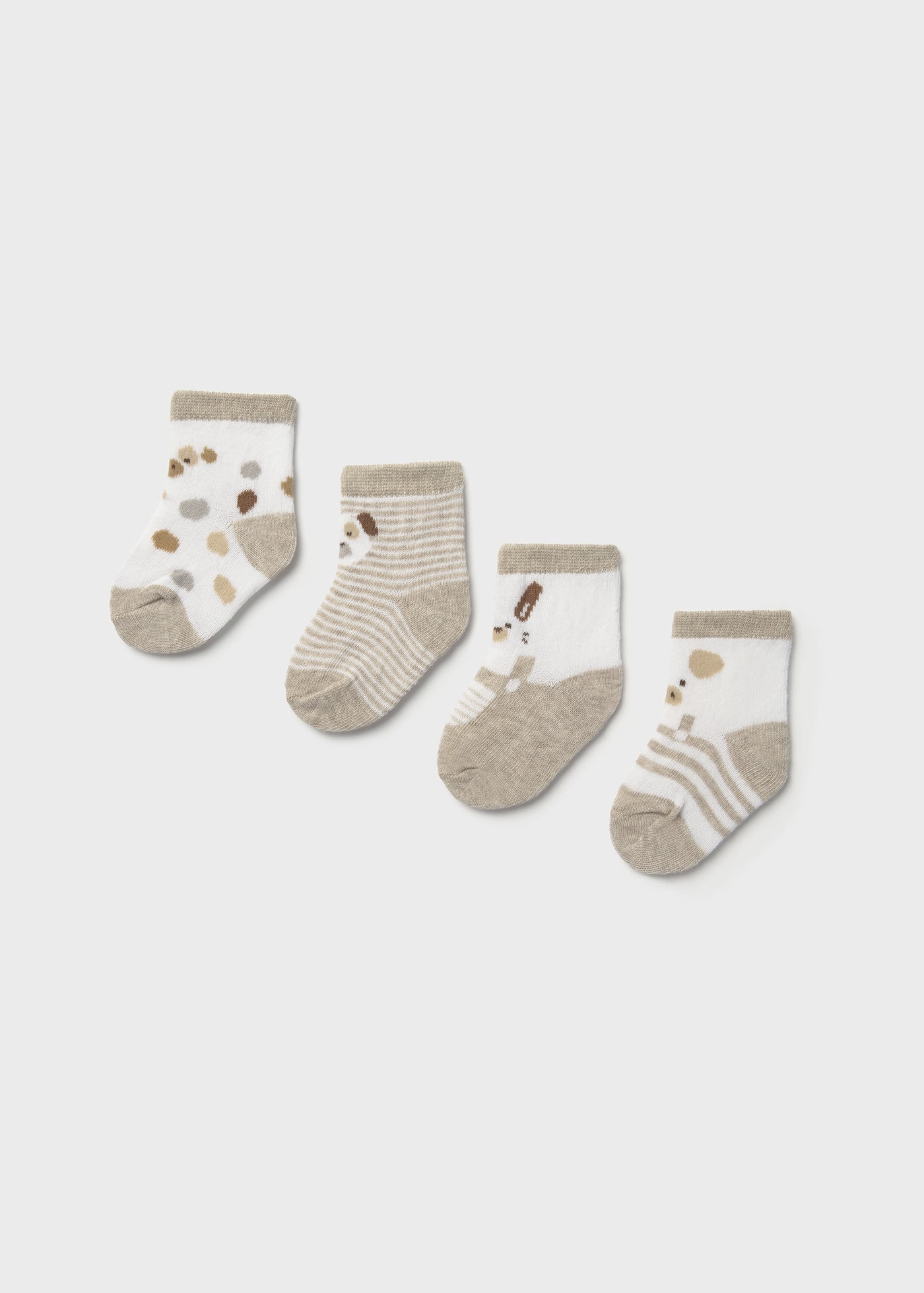 Lot de 4 chaussettes animaux nouveau-nés