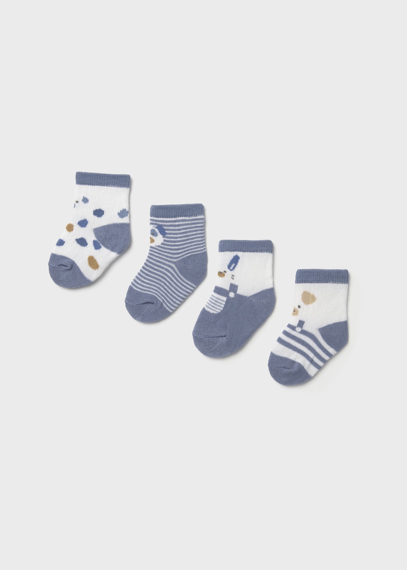 Lot de 4 chaussettes animaux nouveau-nés