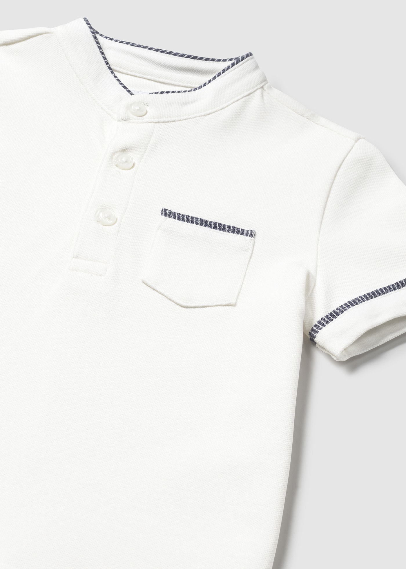 Baby pique contrast polo shirt