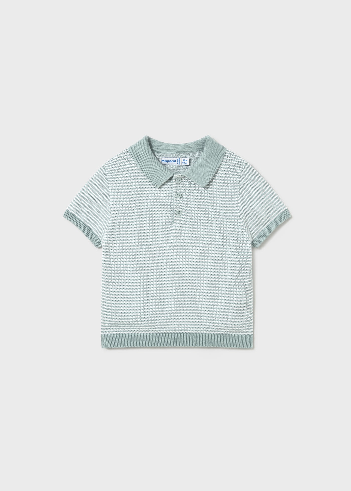 Baby striped tricot polo shirt