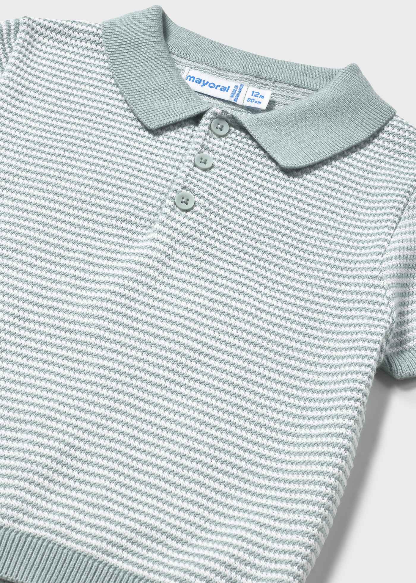 Polo a righe tricot neonato