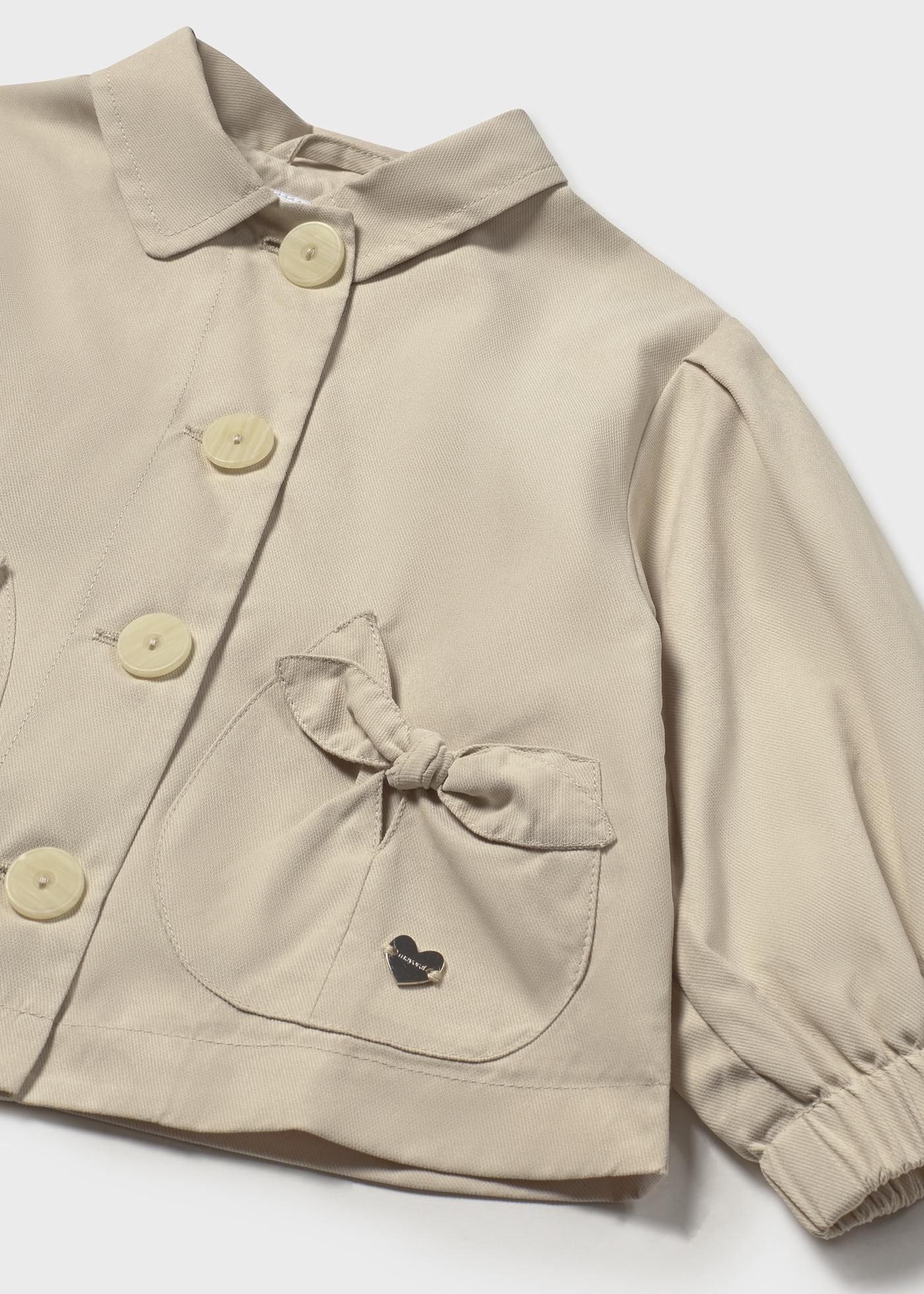 Baby crop trench jacket