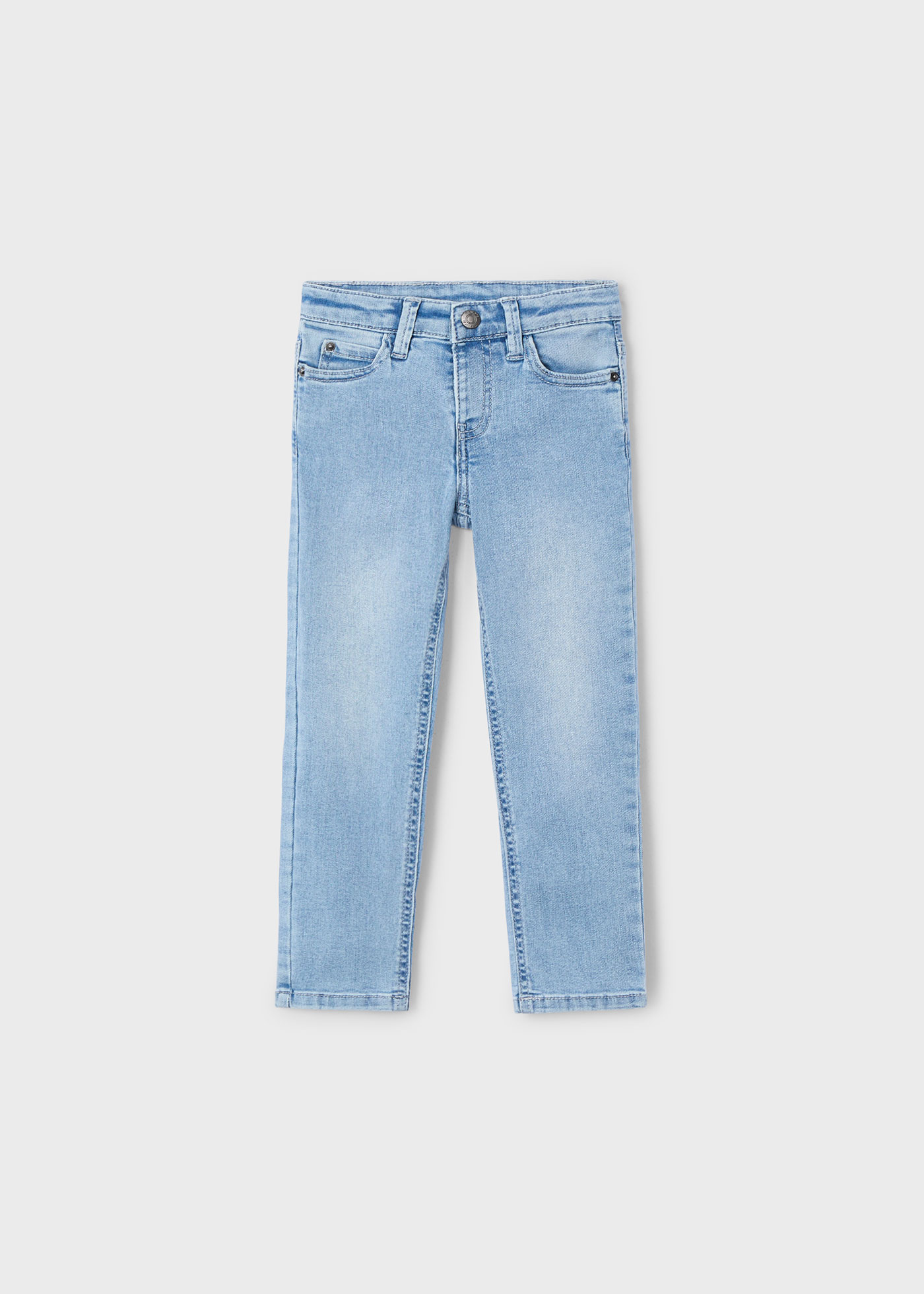 Pantalon en denim ajusté basique garçon