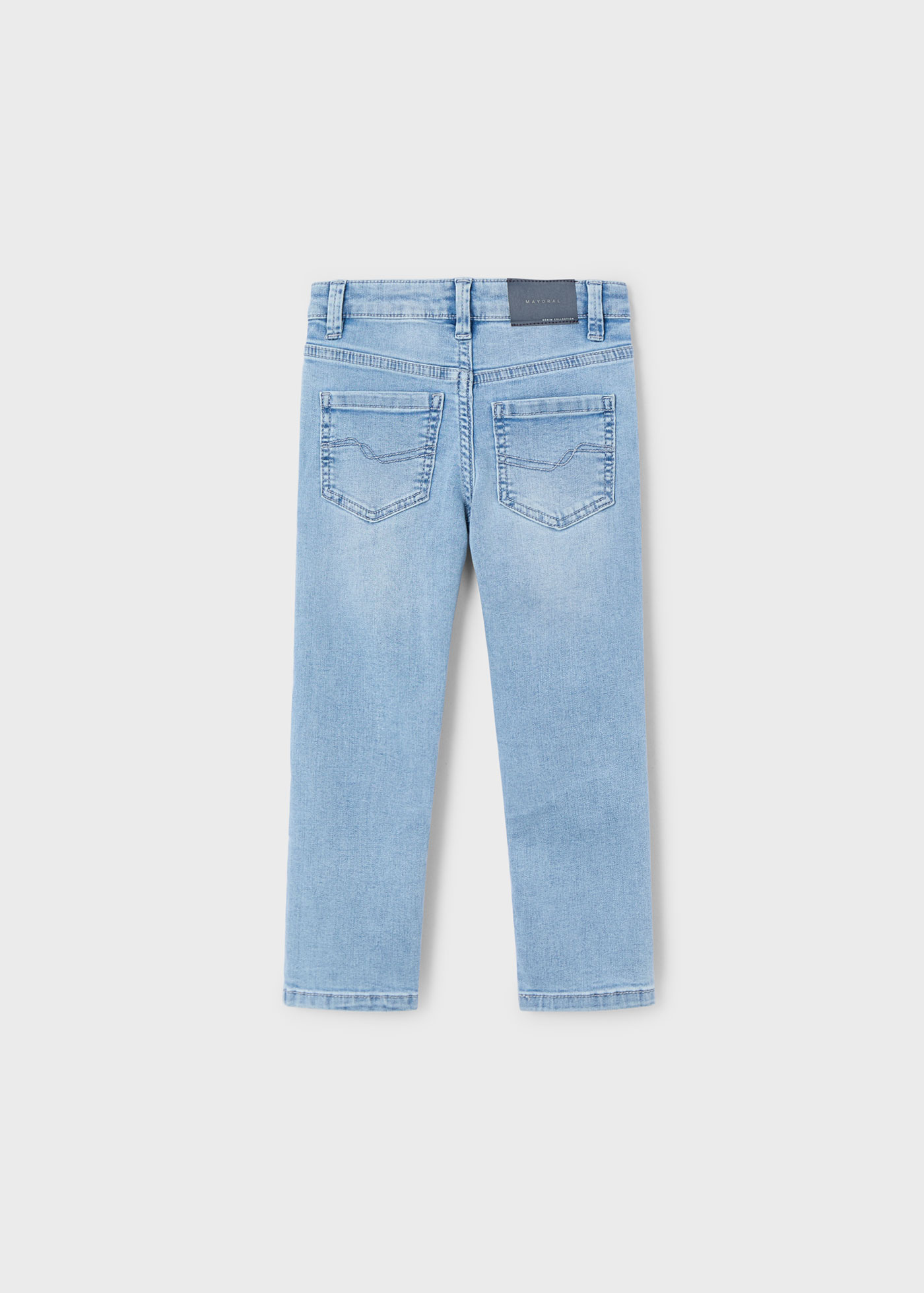 Pantalon en denim ajusté basique garçon