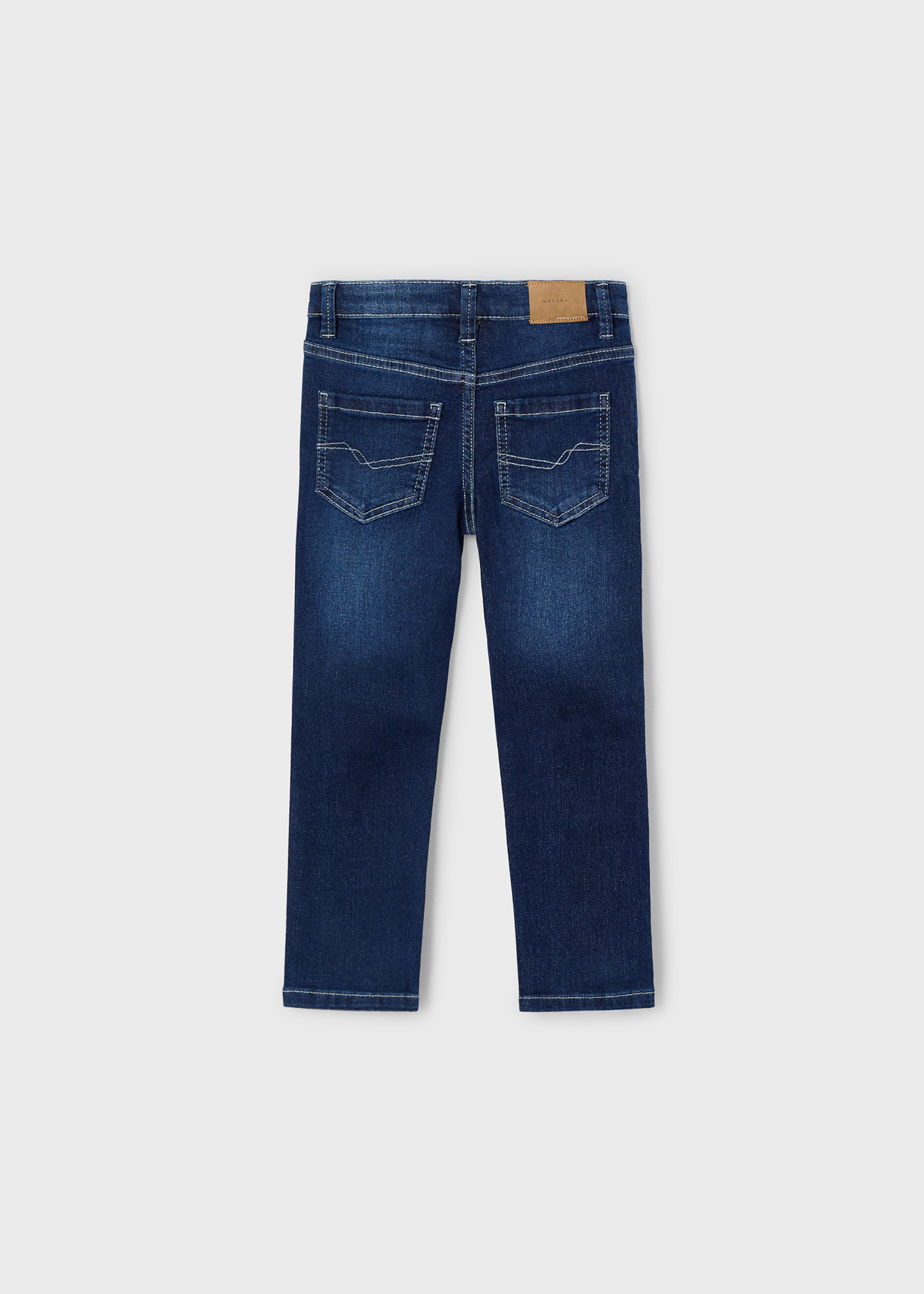 Pantalon en denim ajusté basique garçon