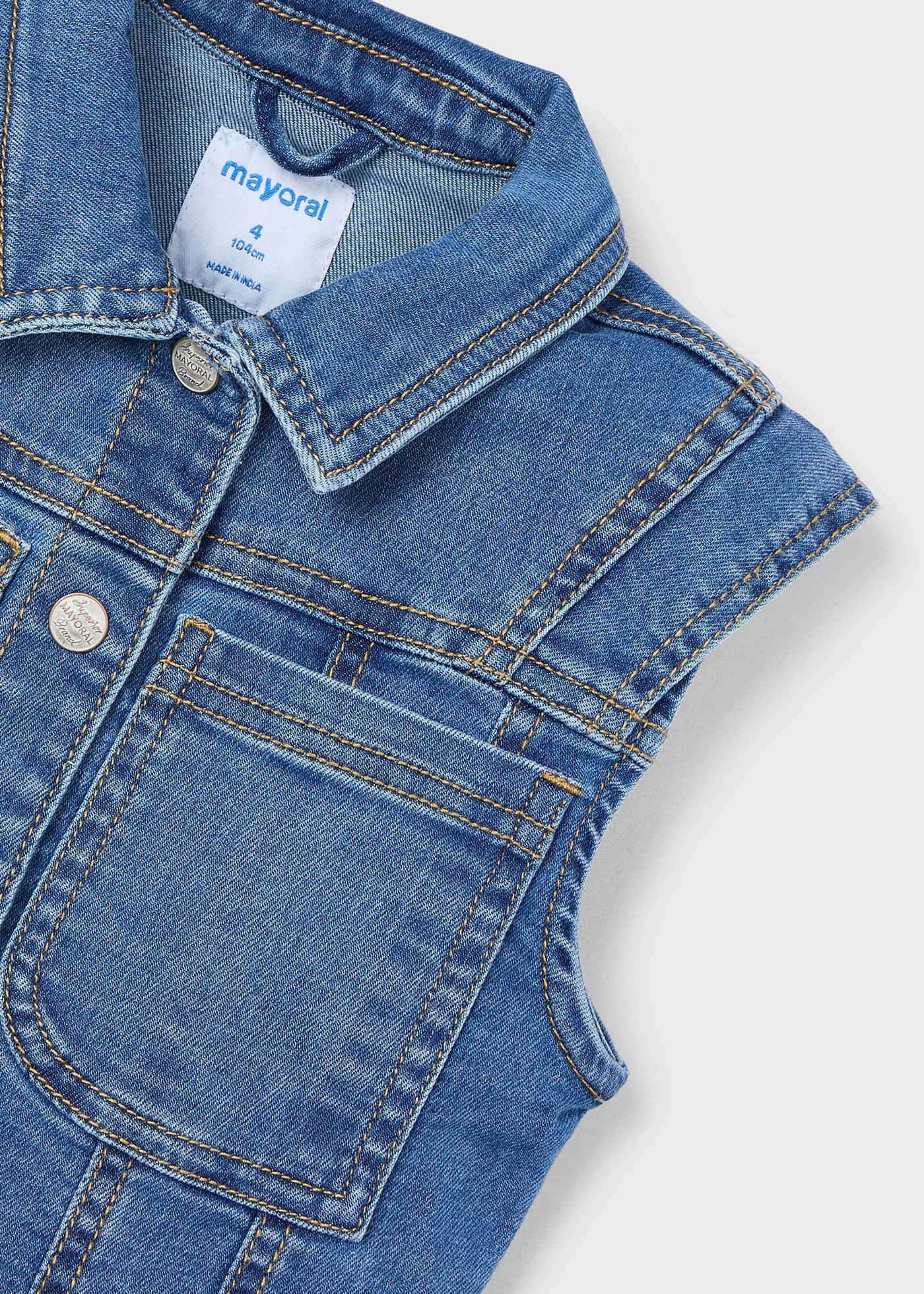 Gilet jeans bambina