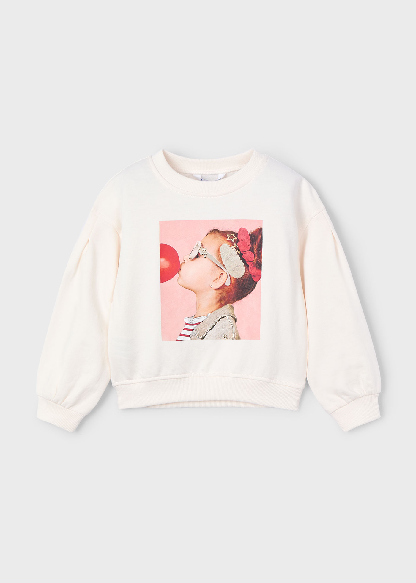 Girl Sweatshirt with Hair Clip