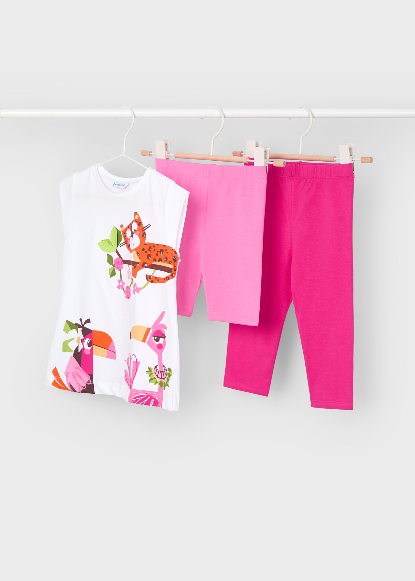 Completo 3 pezzi animali bambina
