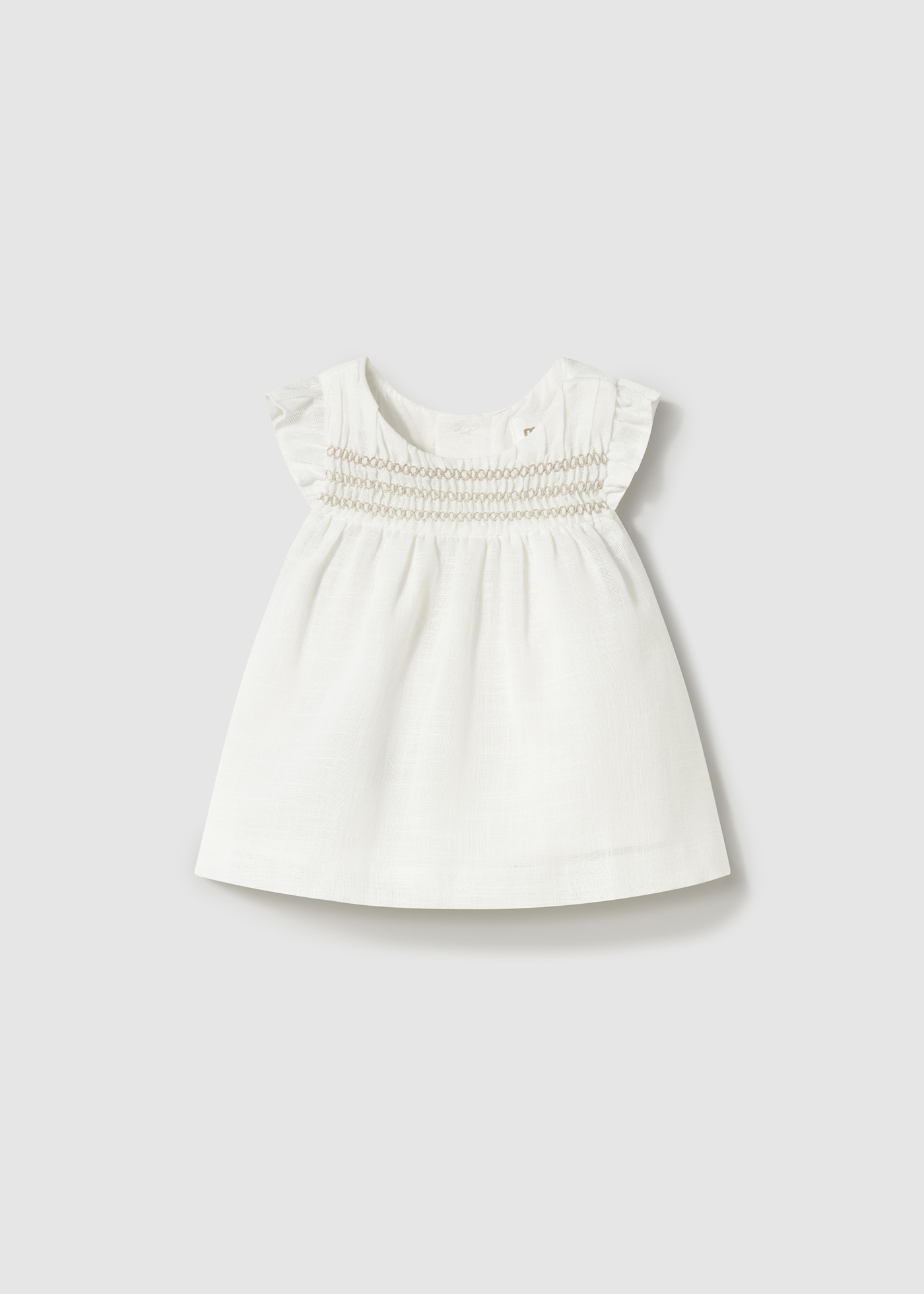 Newborn girl ruched dress