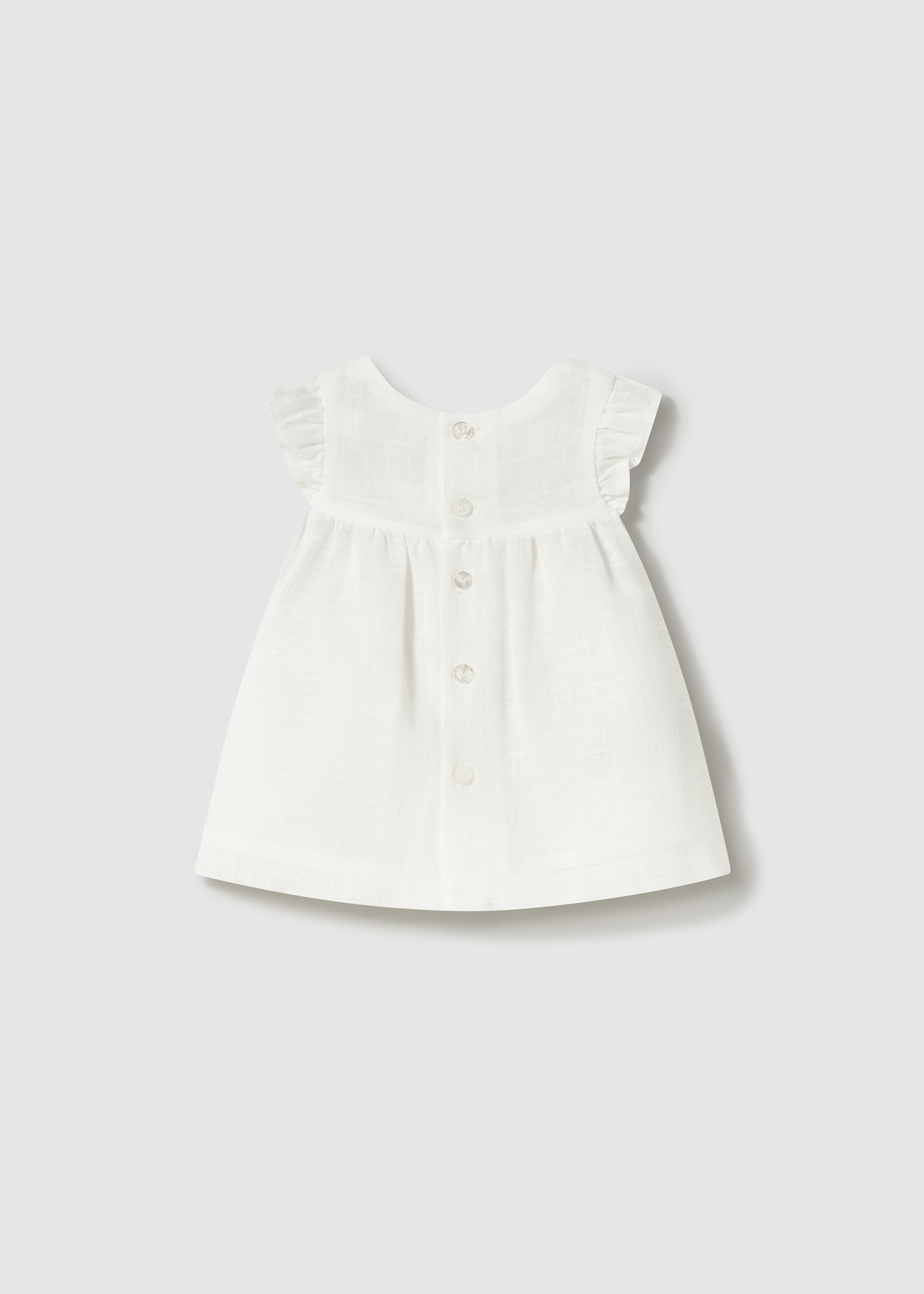 Newborn girl ruched dress