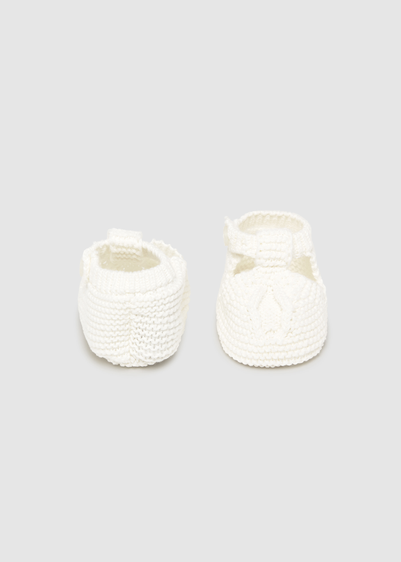 Newborn boy tricot booties