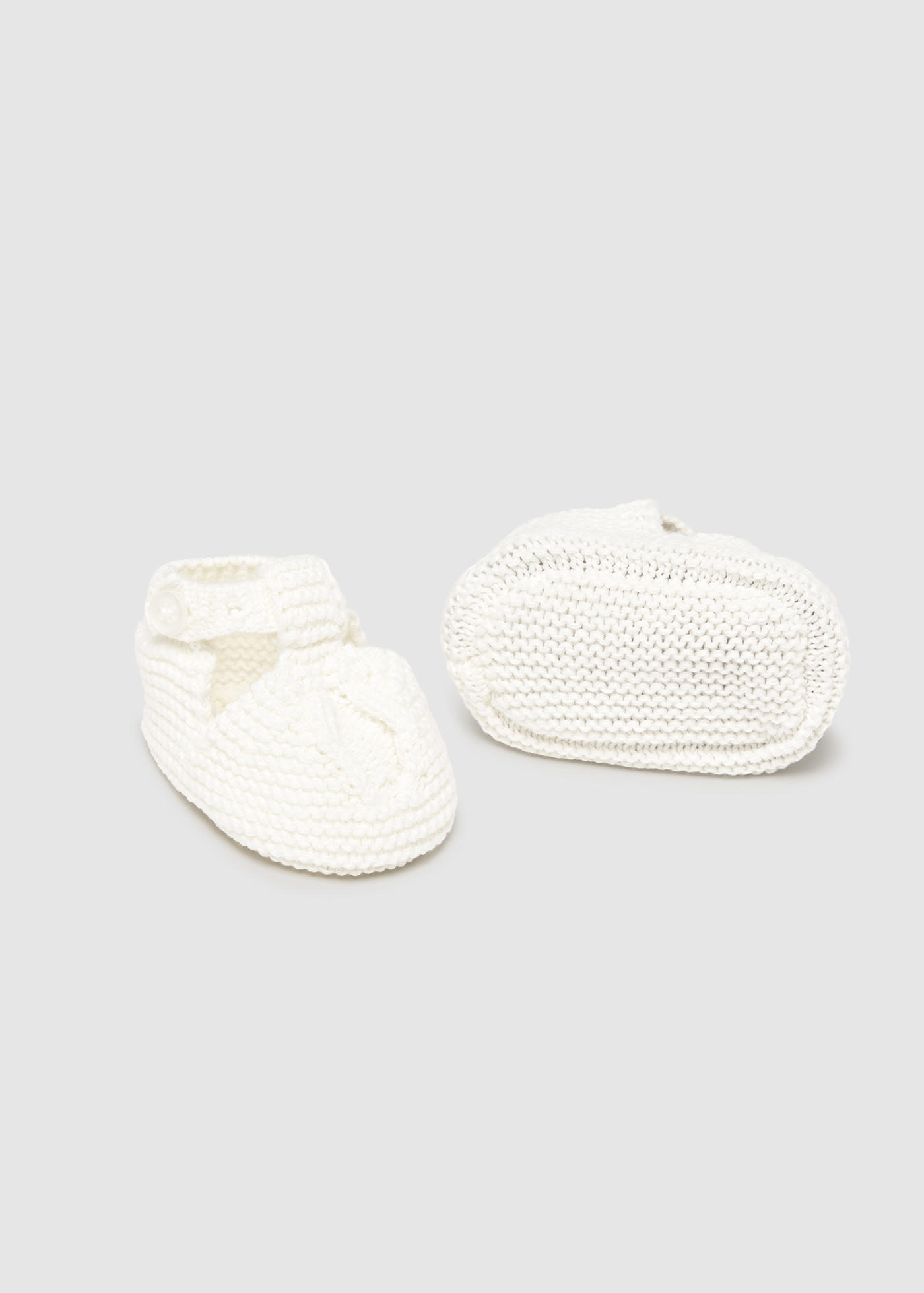 Newborn boy tricot booties