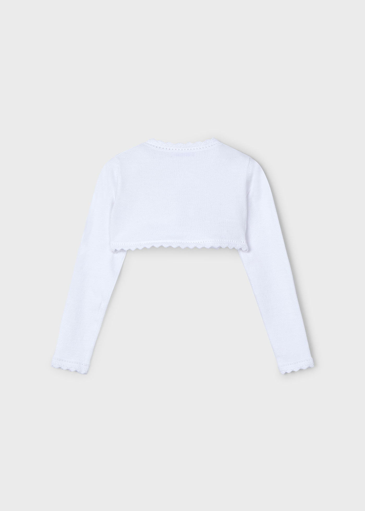 Cardigan modello bolerino in maglia bambina