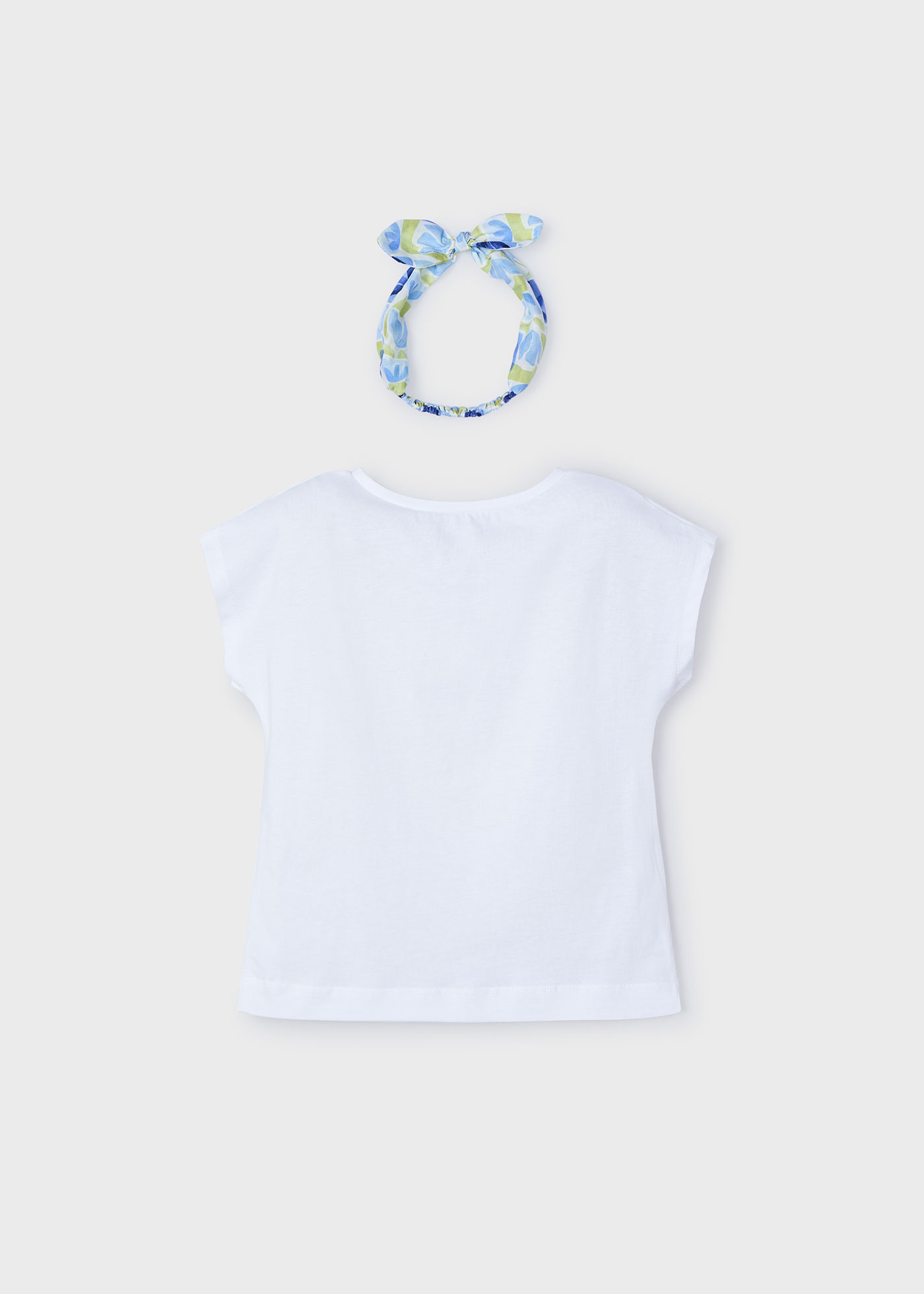 Camiseta con diadema estampada niña