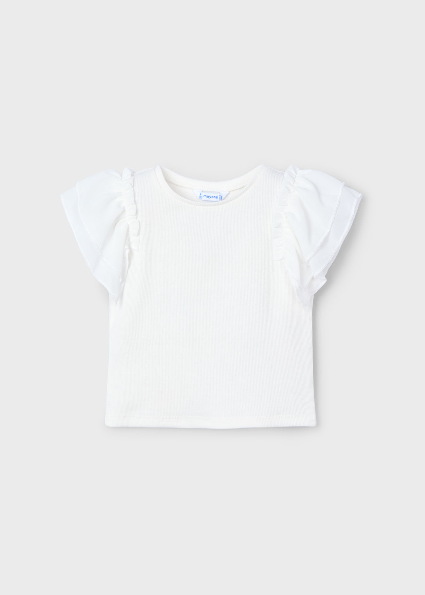 Girl T-Shirt with Organza Ruffles