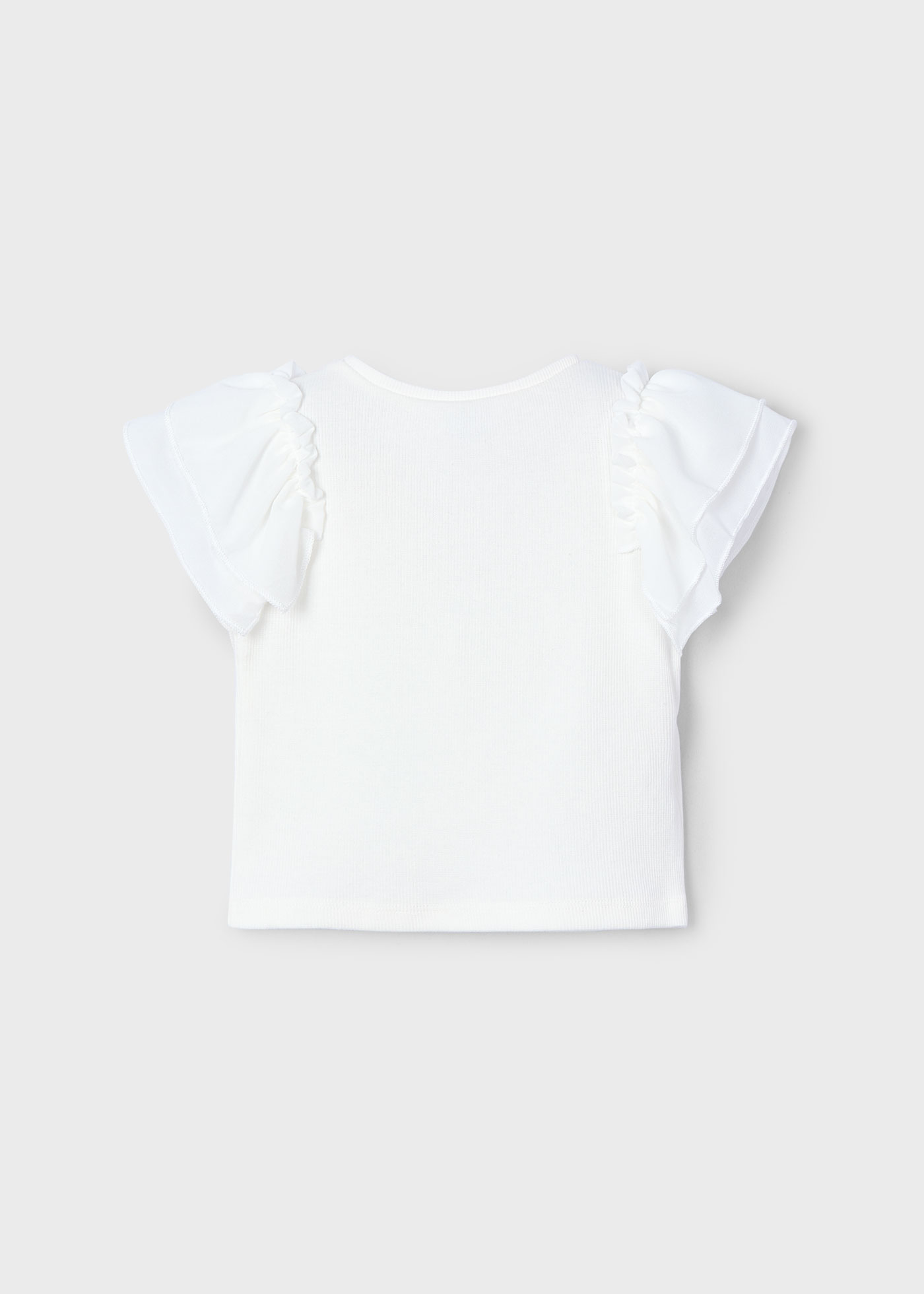 Girl chiffon ruffled t-shirt