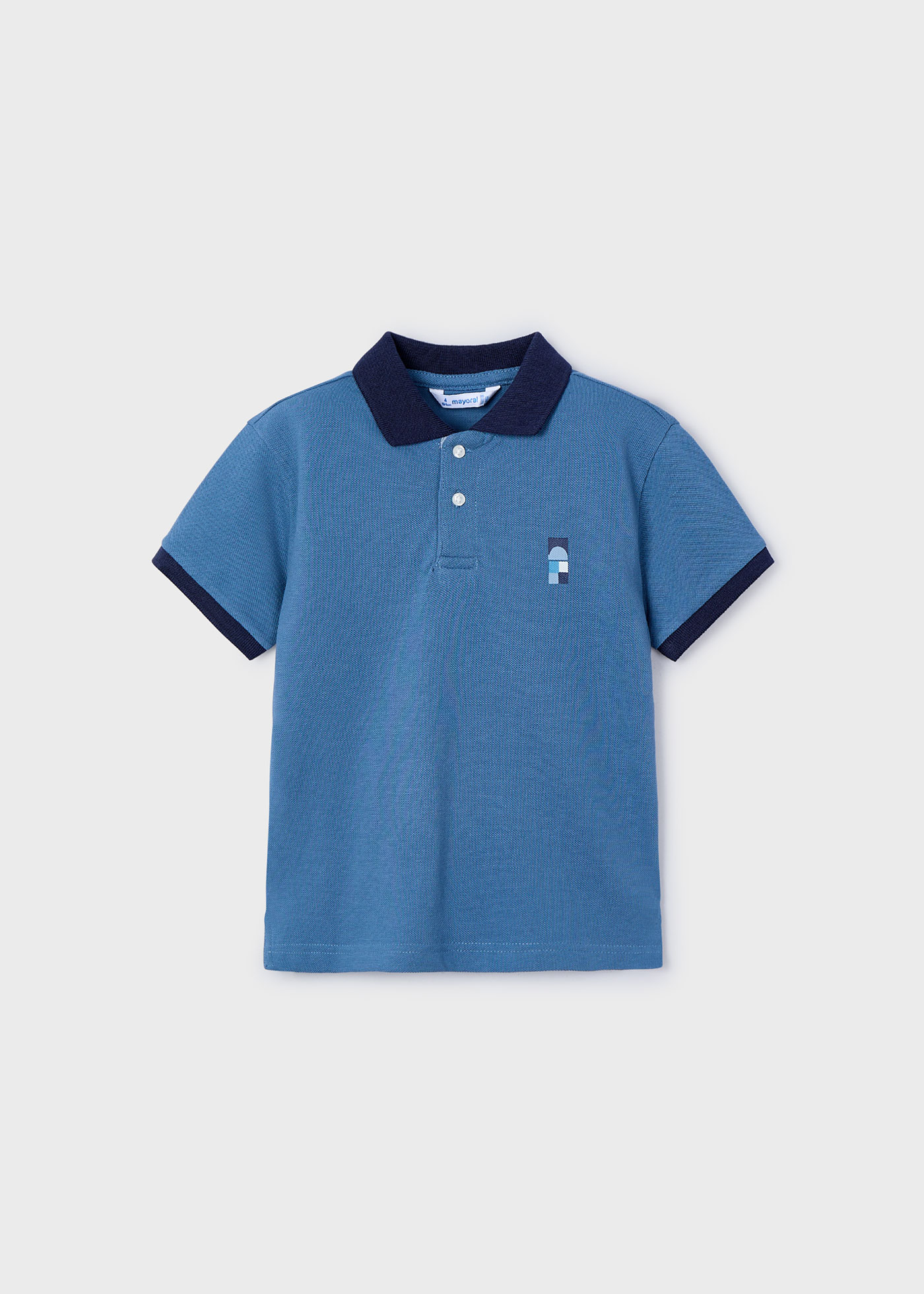 Boy back graphic print polo shirt