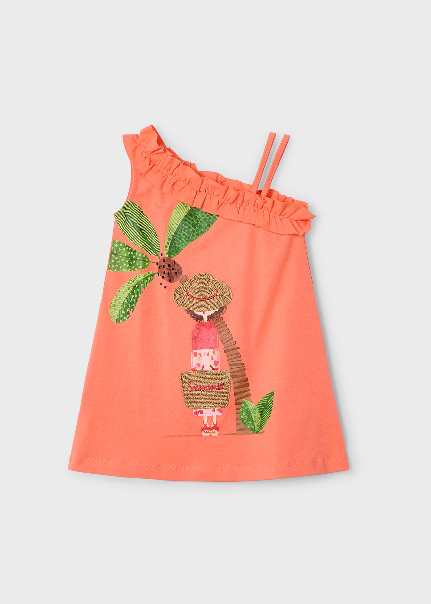 Vestido assimétrico menina