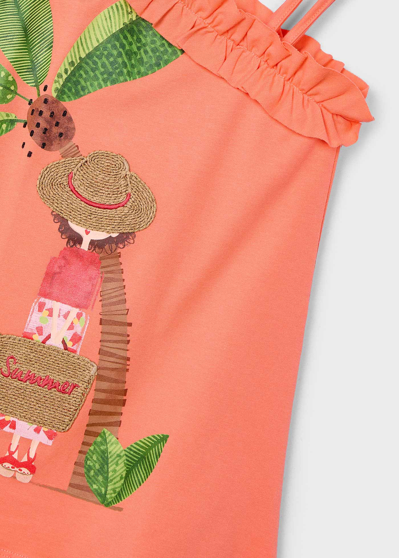 Vestido assimétrico menina