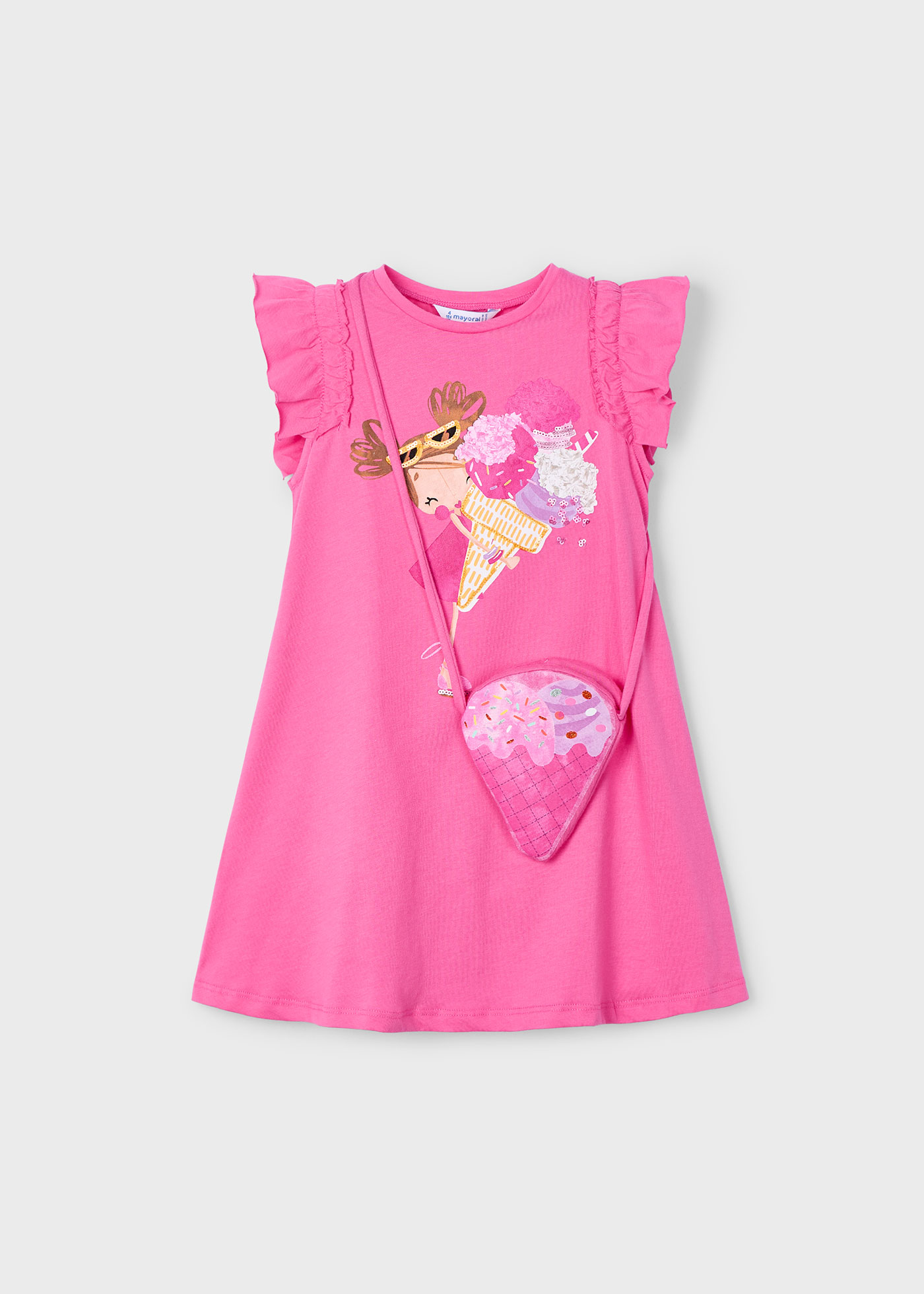 Vestido com bolsa gelado menina